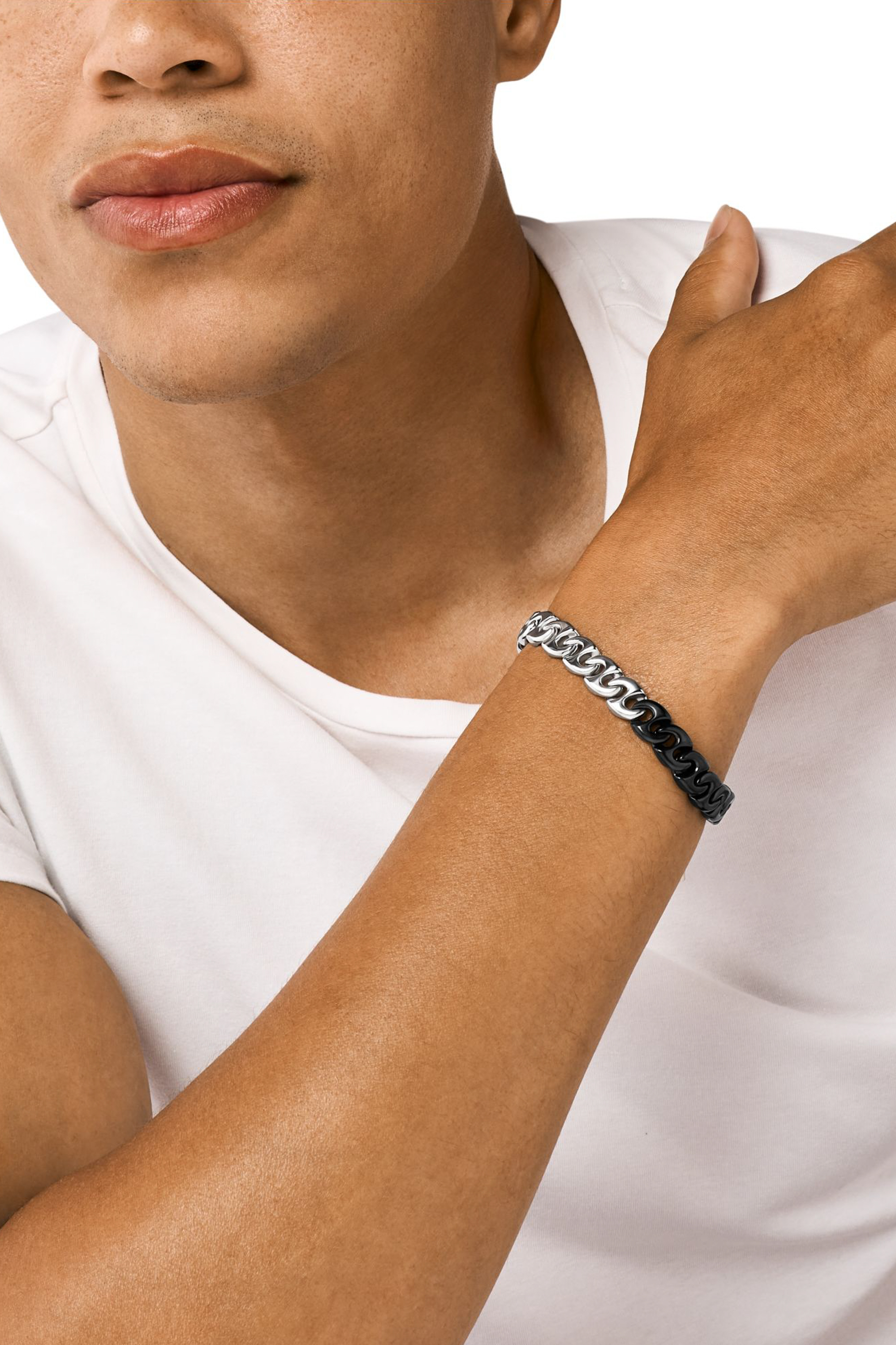 Diesel - DX1529931, Unisex's ブレスレット in シルバー/ブラック - 3