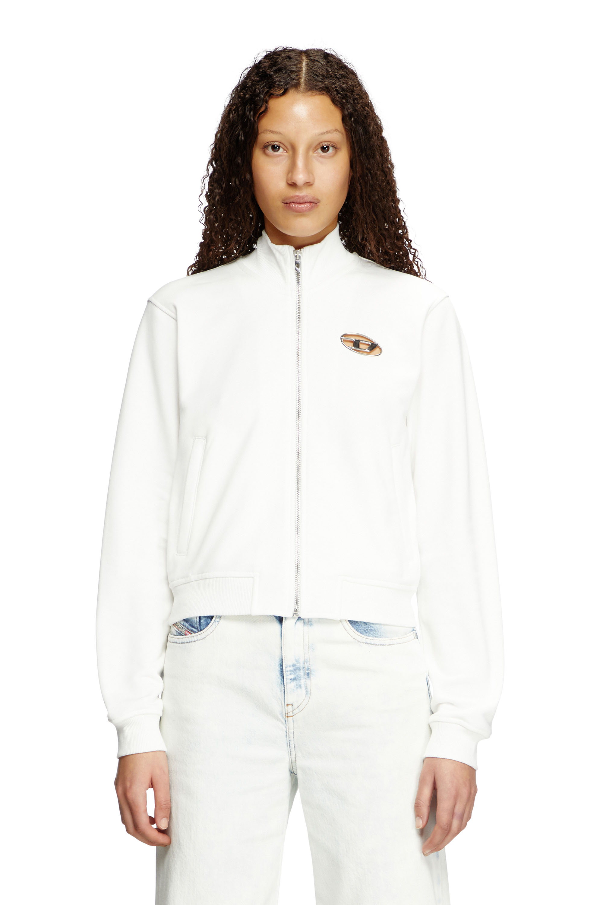Diesel - F-FLACIN, Female's ジップアップスウェット in ホワイト - 3