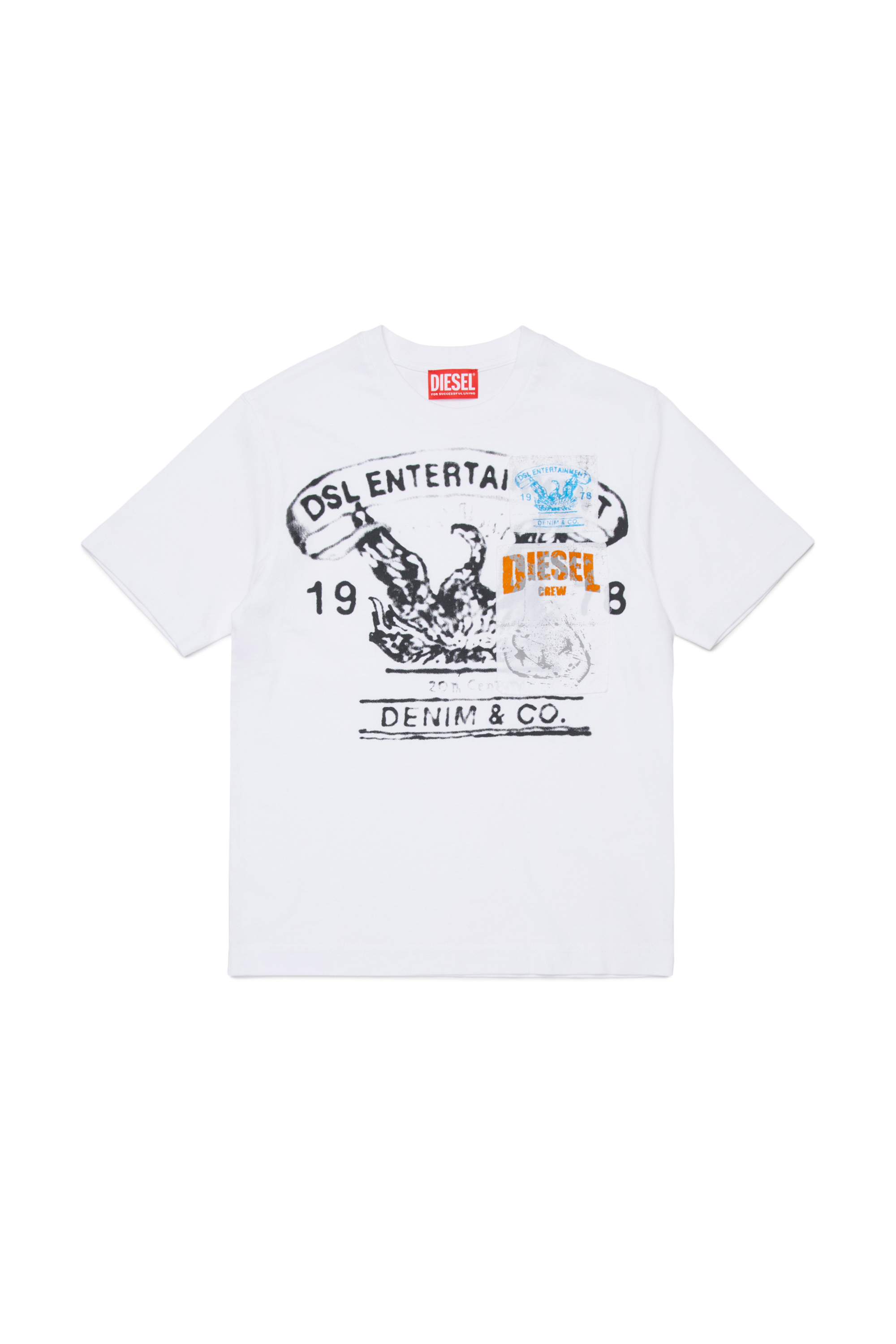 Diesel - TDERSIM OVER, Male's Tシャツ in ホワイト - 1