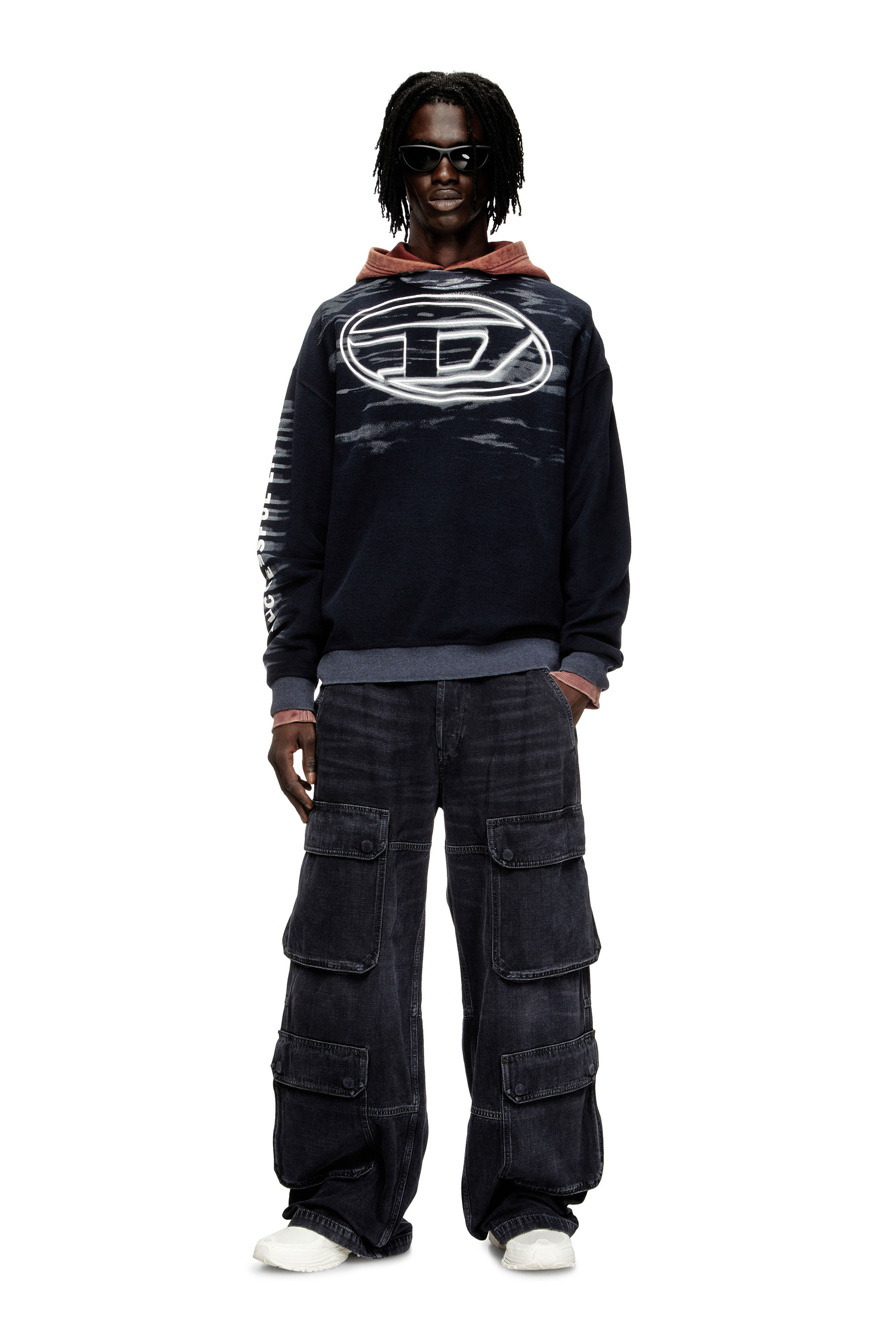 Diesel - S-BOXT-T1, Male's プルオーバースウェット in ダークブルー - 1