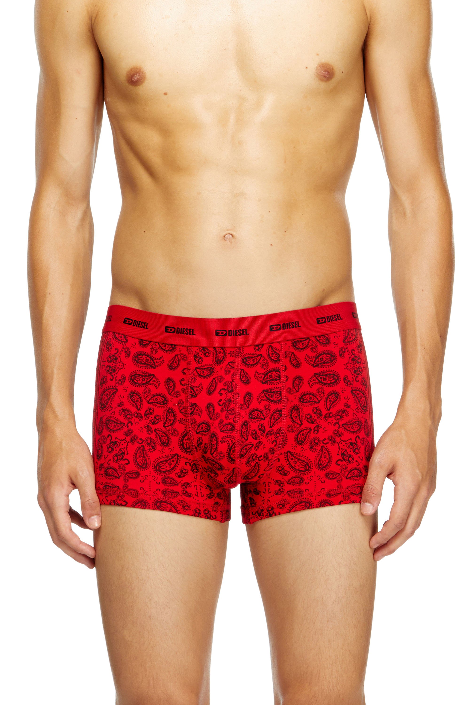 Diesel - DAMIEN-GFT-UTLT-3PACK, Male's ボクサーパンツ 3枚パック in レッド/ホワイト - 2