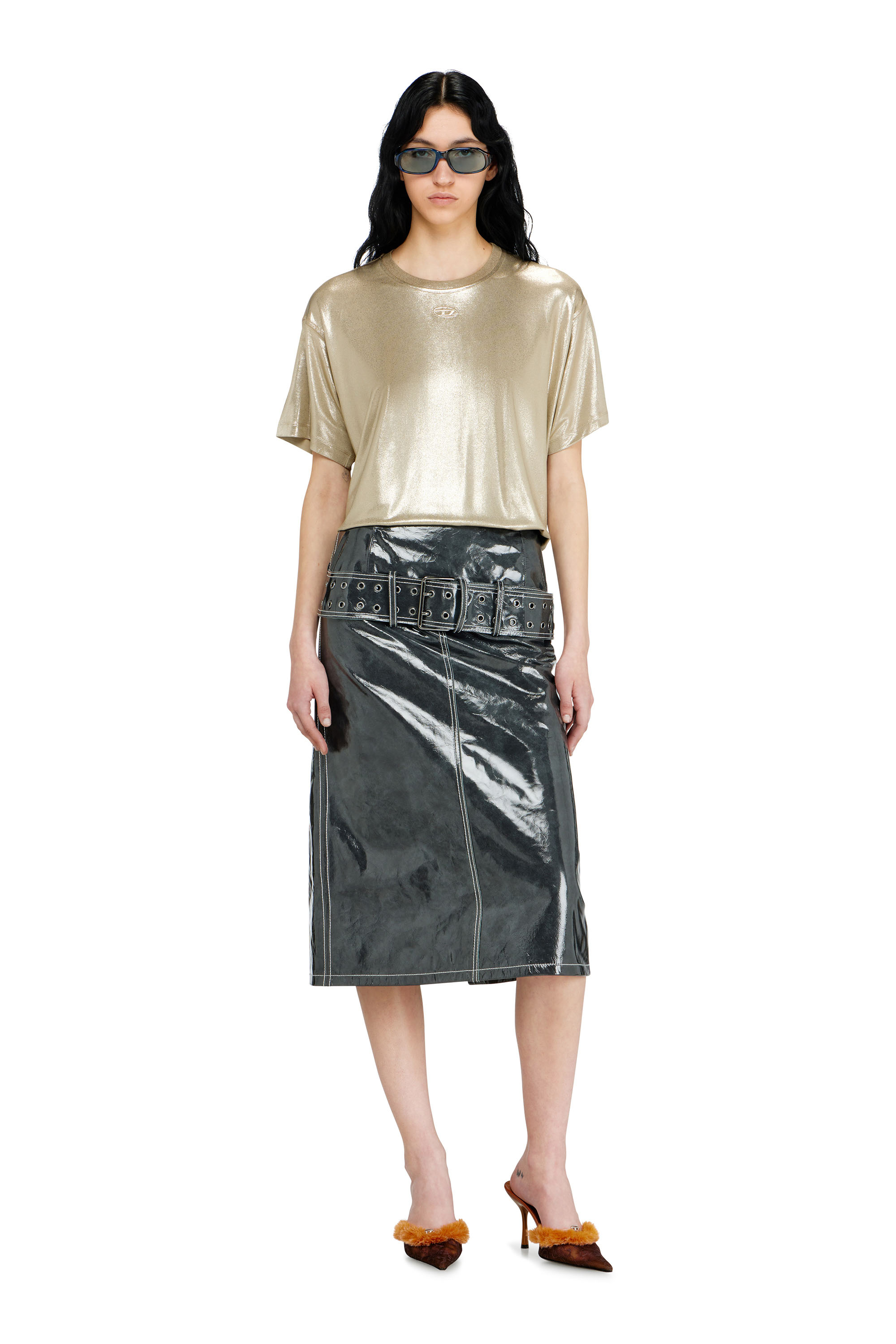 Diesel - T-NORMY-AA2, Female's Tシャツ in ベージュ - 3