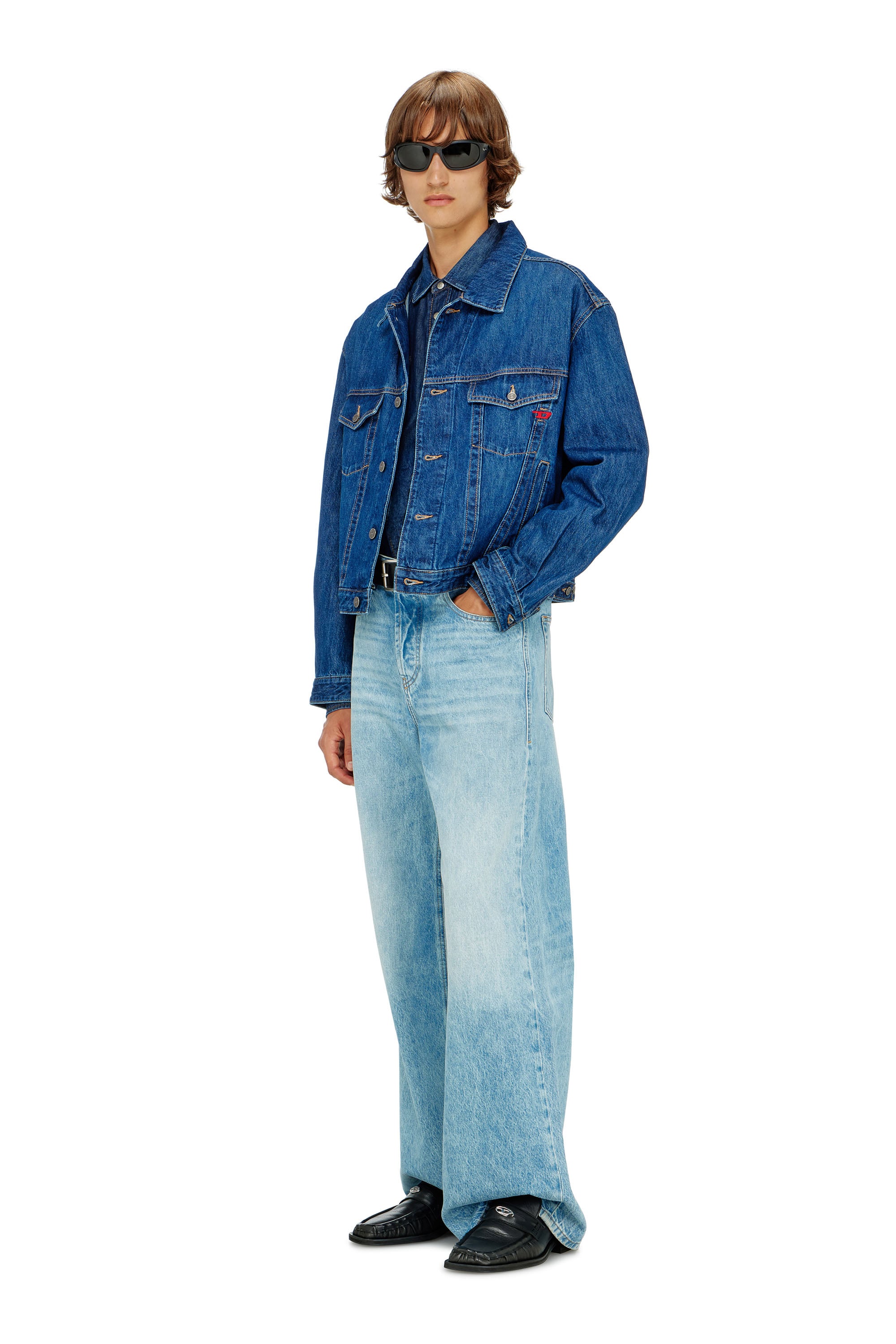Diesel - D-RANGER, Male's デニムジャケット in ミディアムブルー - 2