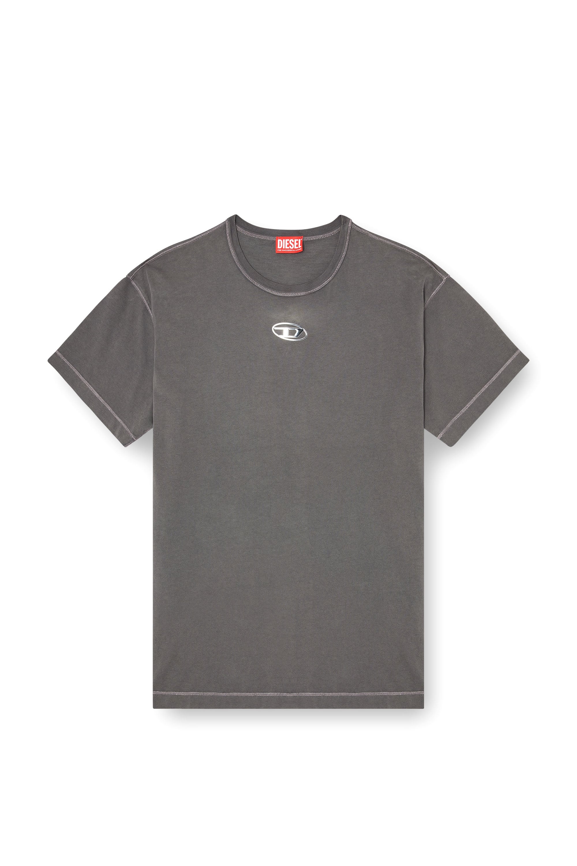 Diesel - T-NORM-IOD, Male's Tシャツ in グレー - 3