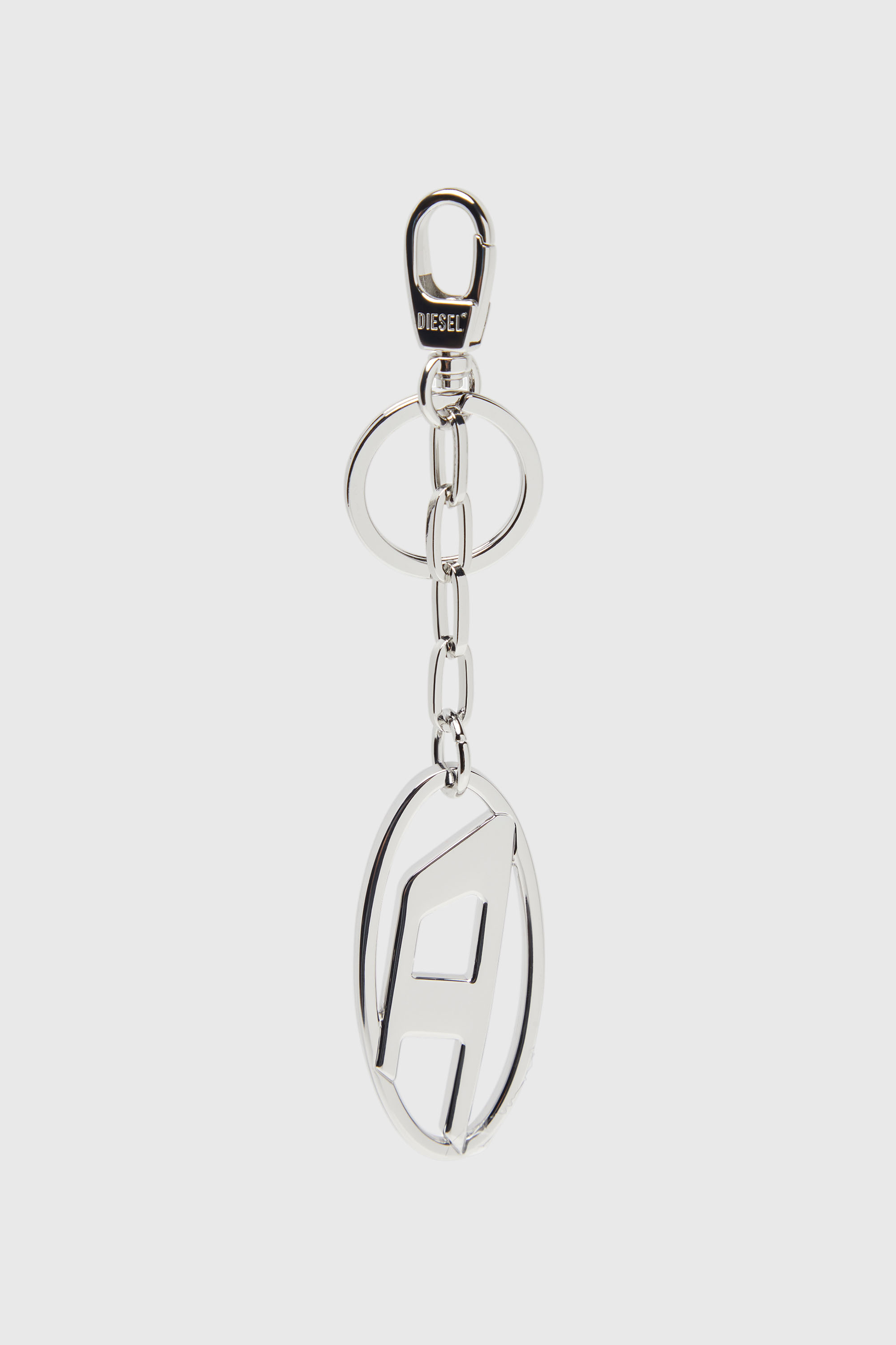 Diesel - HOLY-C, Female's Metal Oval D keyring with crystals in シルバー - 2