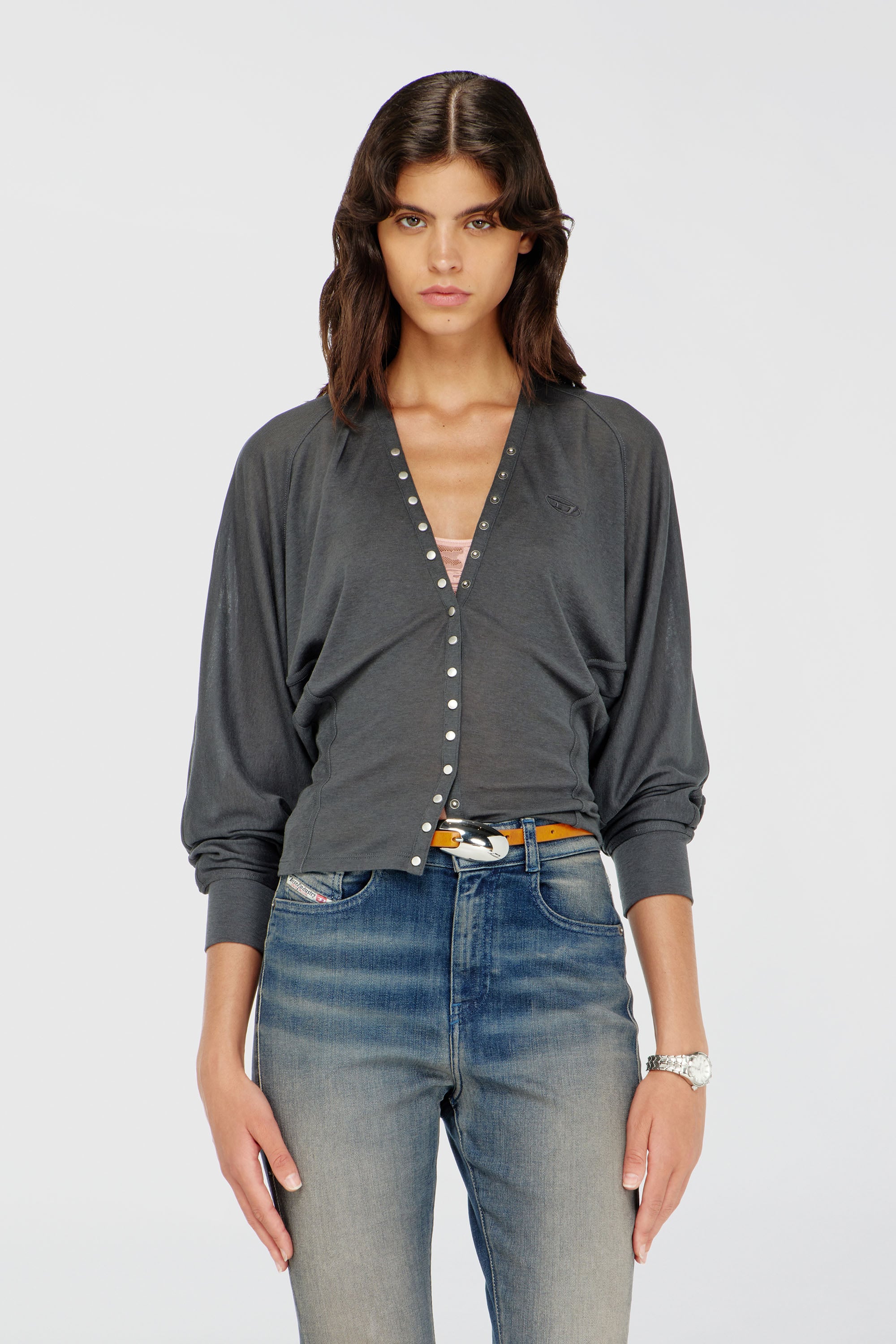 Diesel - T-ISERINA, Female's 長袖トップ in グレー - 1