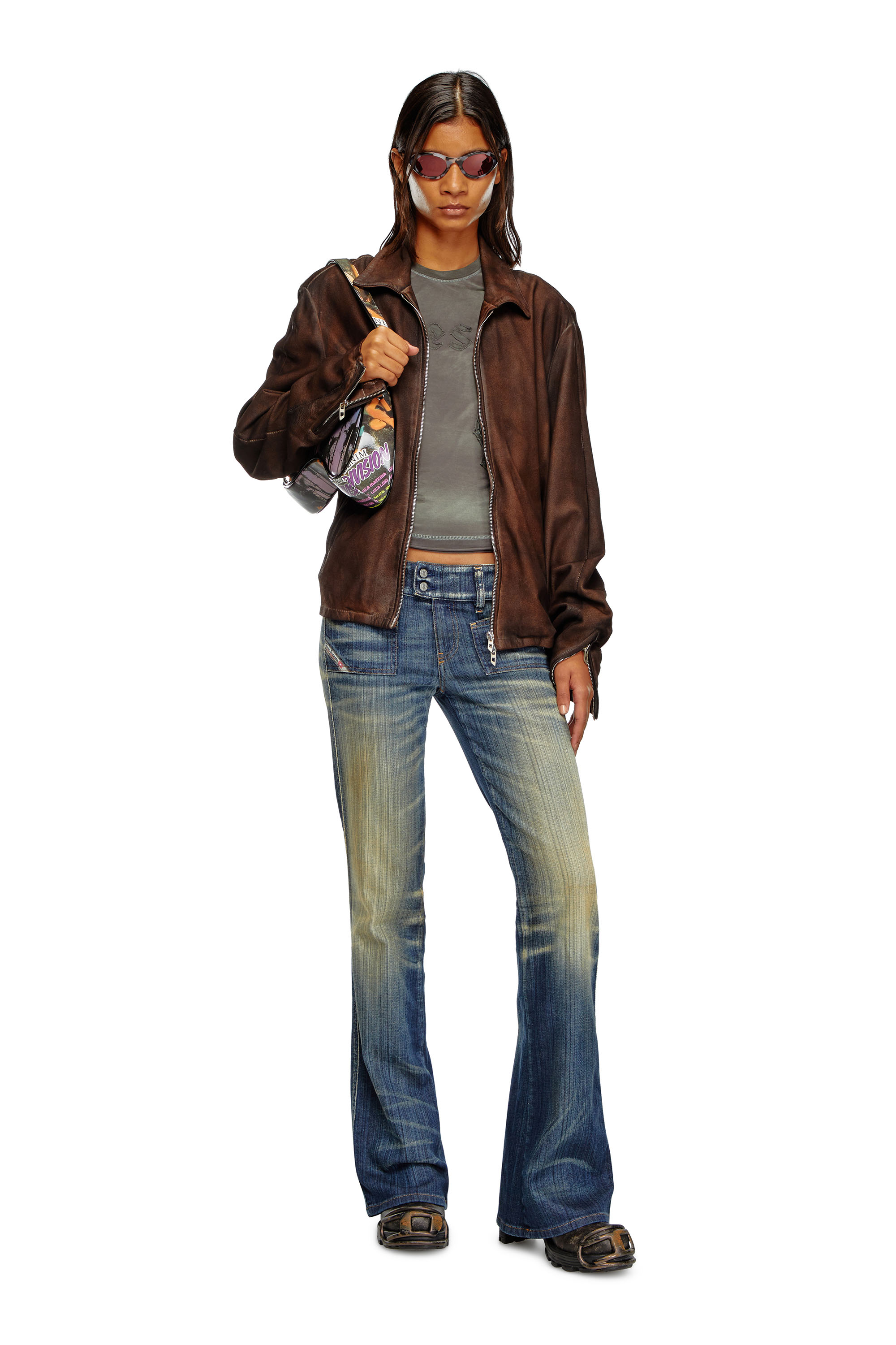 Diesel - Female's Bootcut Jeans D-Hush 09J46, ダークブルー - 2