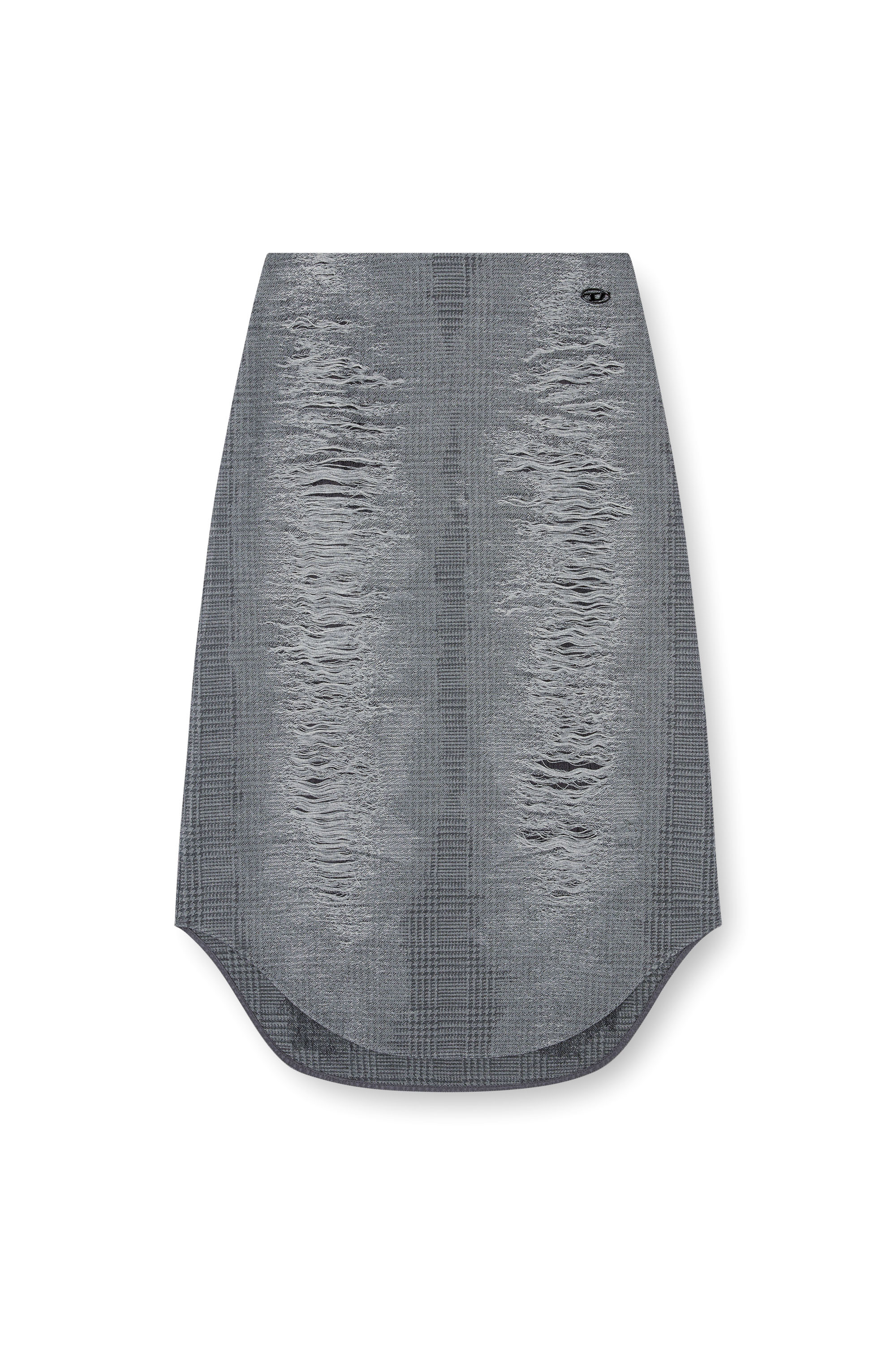 Diesel - O-TAVY, Female's Checked skirt with distressed effect in グレー - 2