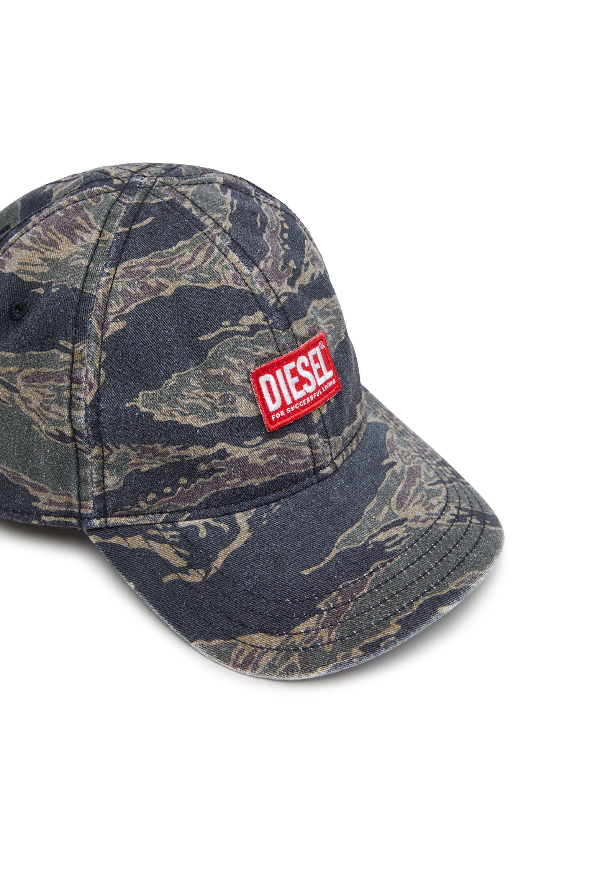 Diesel - C-VADO, Male's Baseball cap with camo print in グリーン - 3