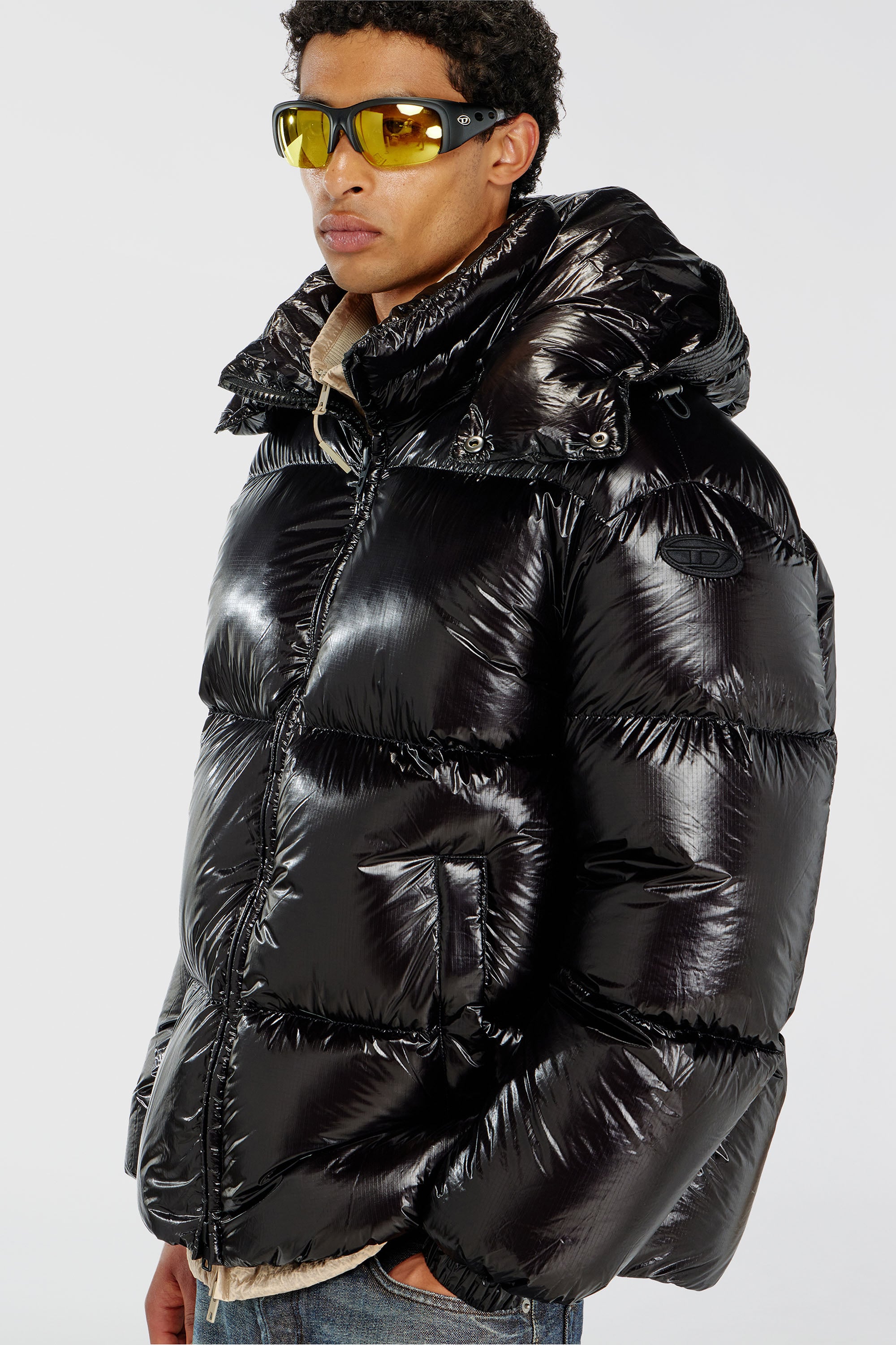 Diesel - W-ROLFYS-WRD-BKCP, Male's ダウンジャケット in ブラック - 4