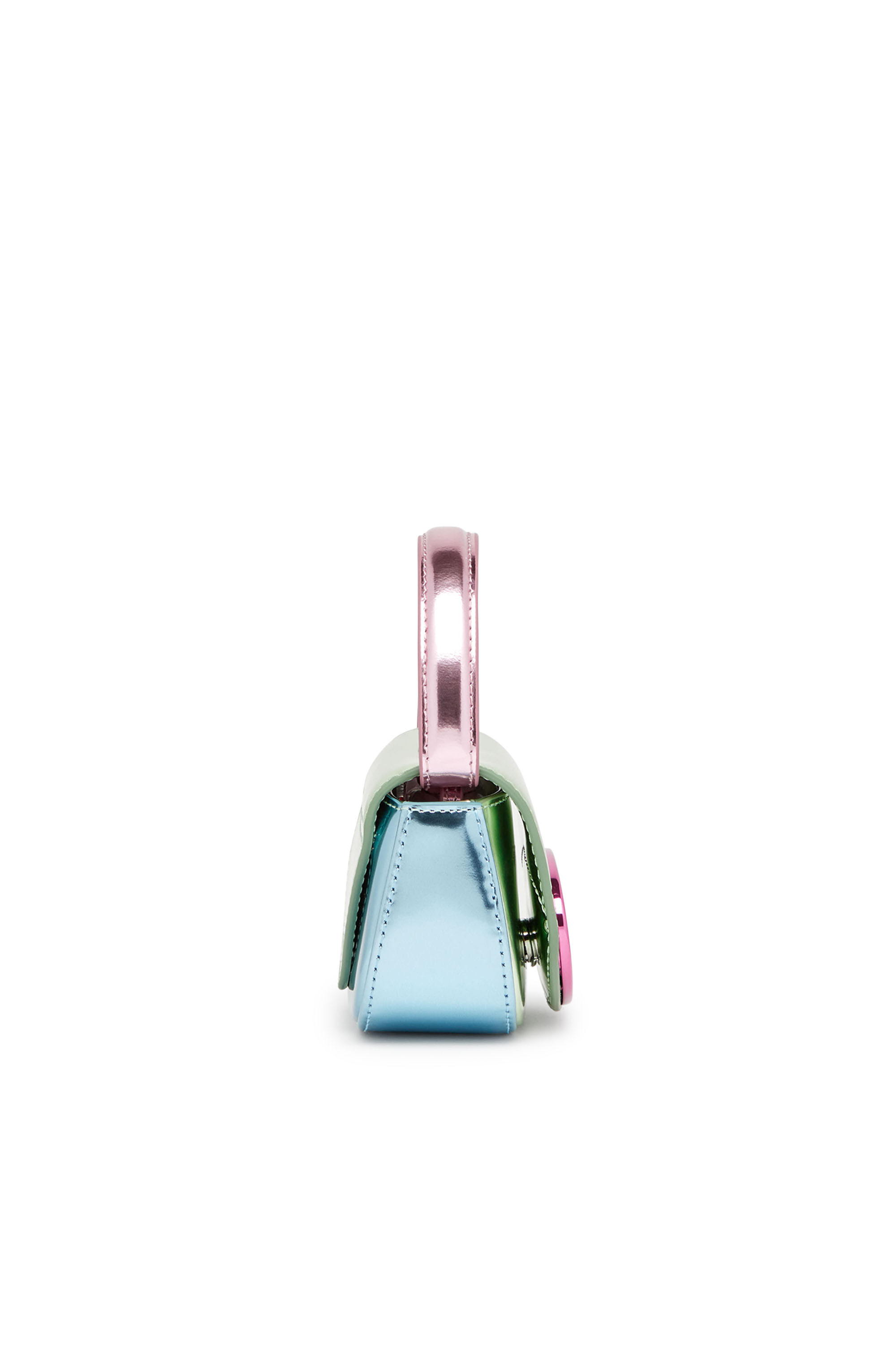 Diesel - 1DR XS, Female's 1DR XS-Iconic mini bag in mirror leather in グリーン/ピンク - 3