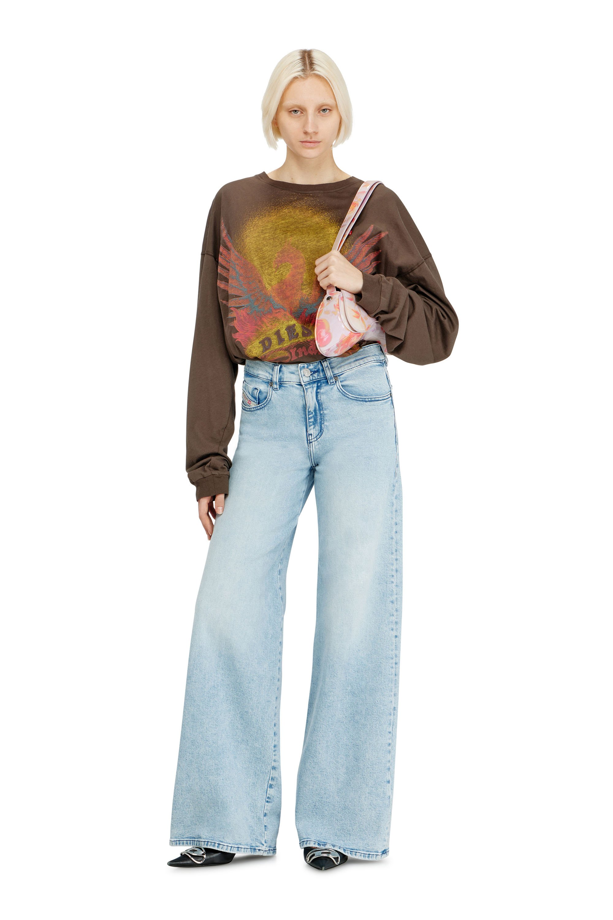 Diesel - Female's Flare Jeans 1978 D-Akemi 0ADBJ, ライトブルー - 1
