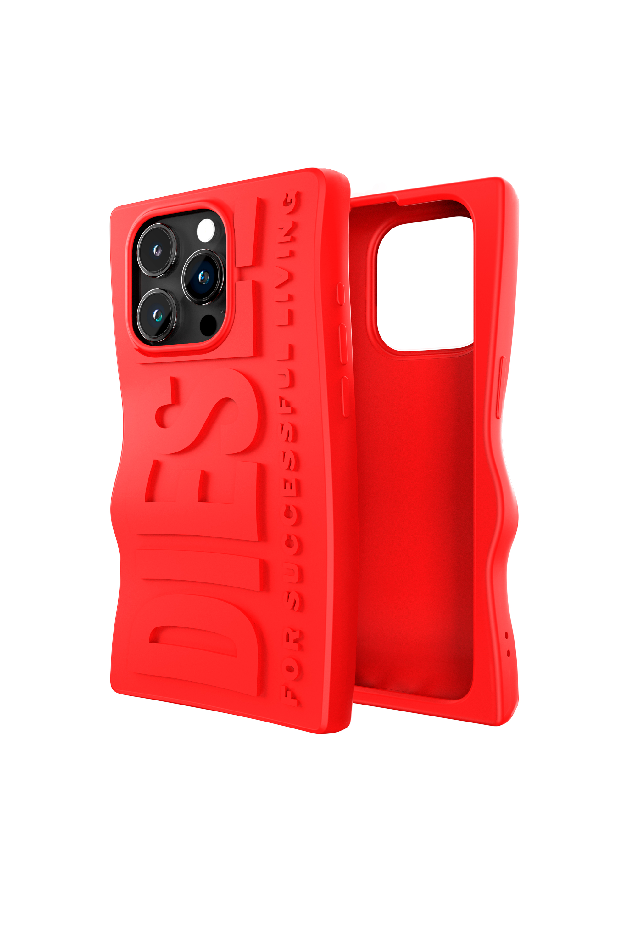 Diesel - 54117 MOULDED CASE, Unisex's iPhone 15 Pro シリコンケース in レッド - 1