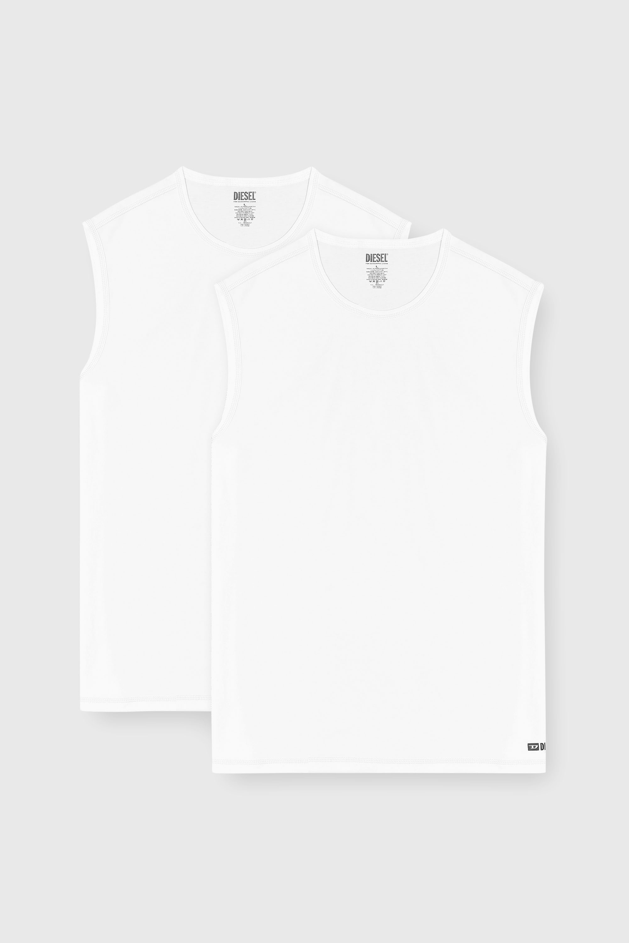Diesel - TOM-UTLT-2PACK, Male's タンクトップ 2枚パック in ホワイト - 1
