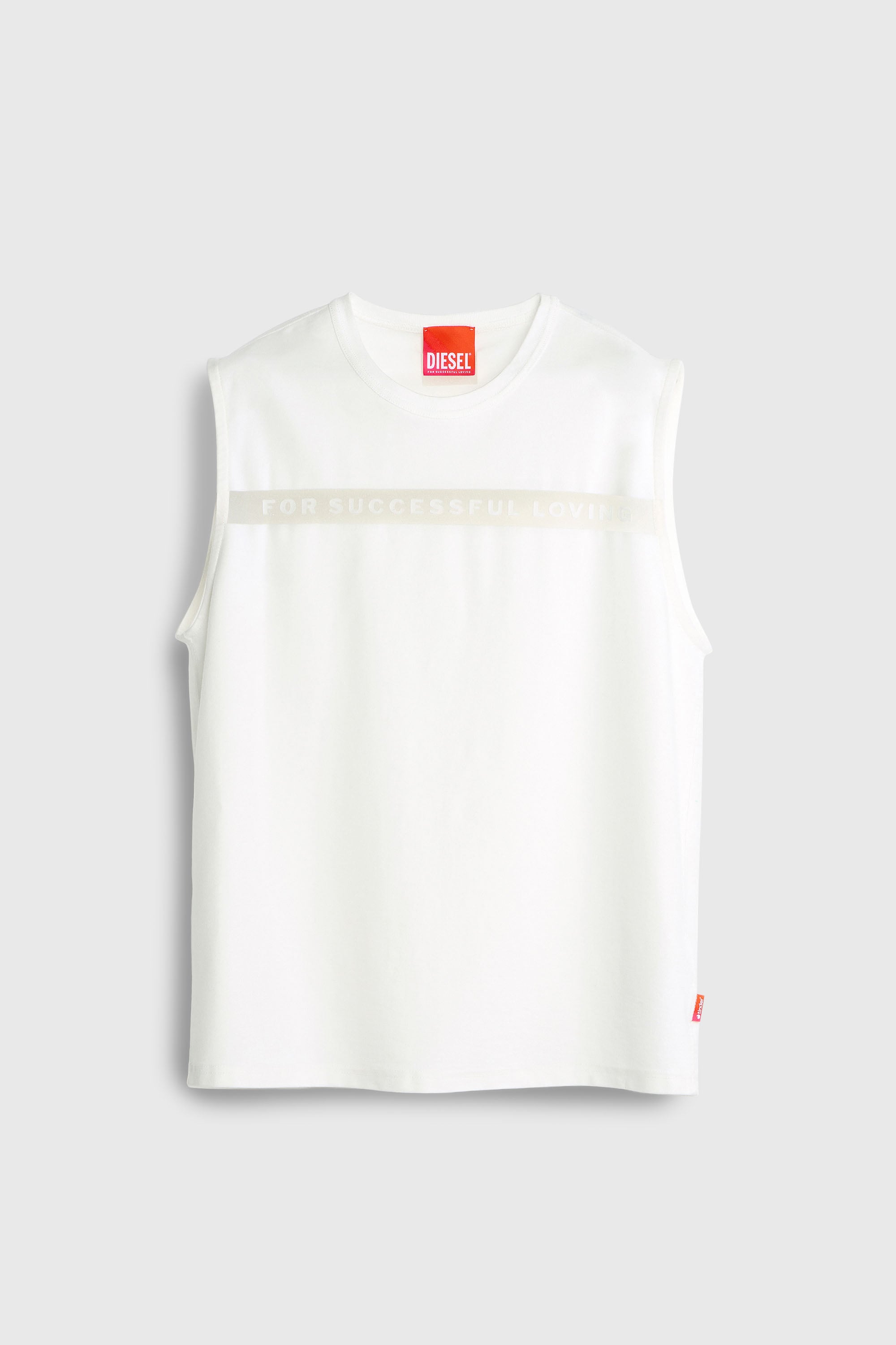 Diesel - PR-T-NORM-BISC-MATI-R, Unisex's Tank top with For Successful Loving logo in ホワイト - 2