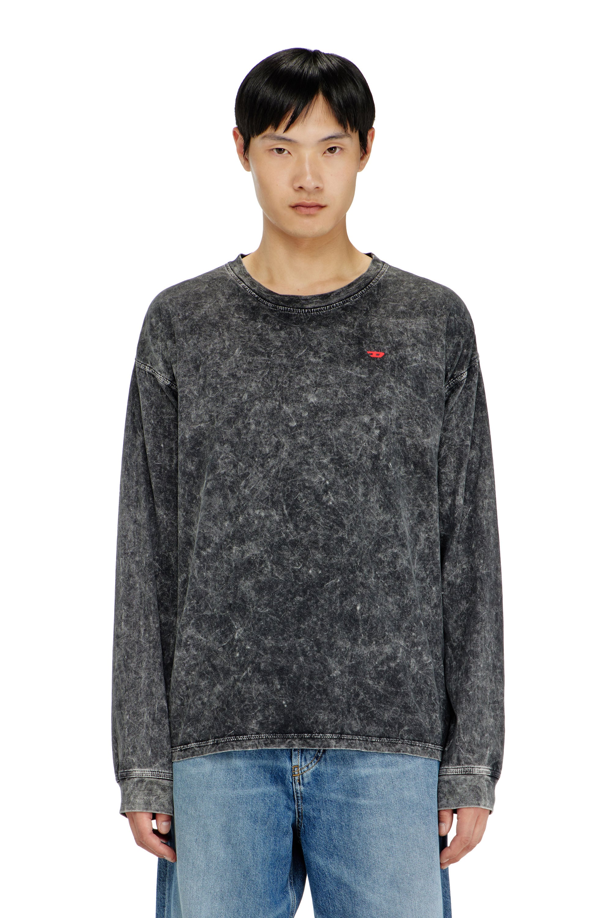 Diesel - T-BOXT-LS-AA5, Male's 長袖Tシャツ in ダークグレー - 1