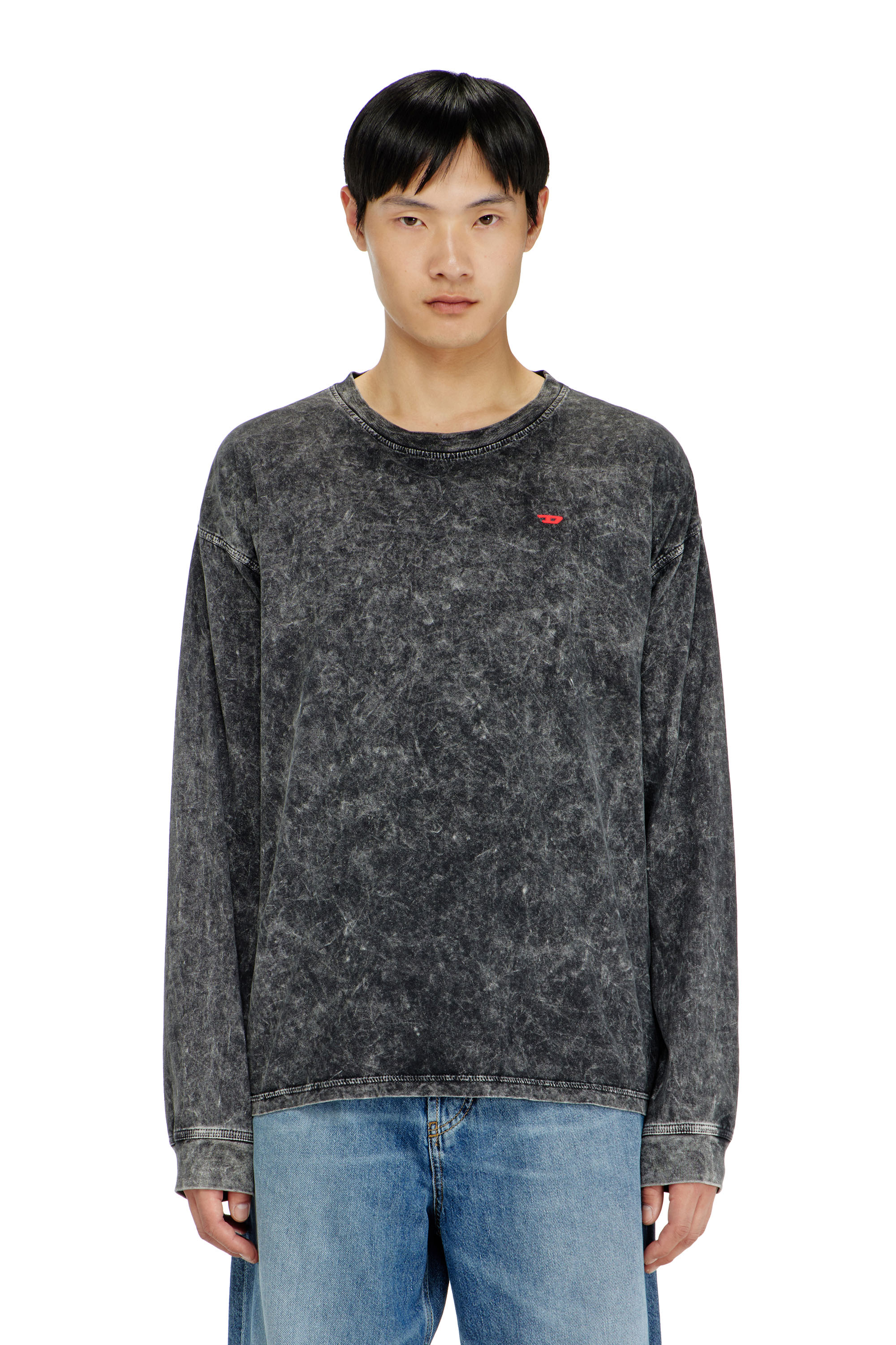 Diesel - T-BOXT-LS-AA5, Male's 長袖Tシャツ in ダークグレー - 3