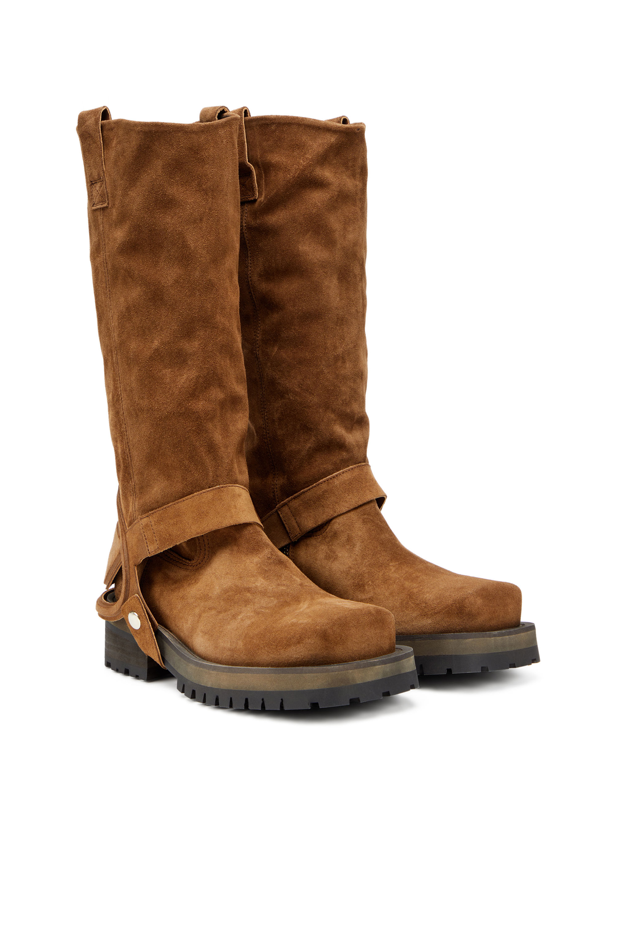 Diesel - D-TEXAN 2IN1 CH, Female's D-Texan-High and low Texan biker boot in ブラウン - 2