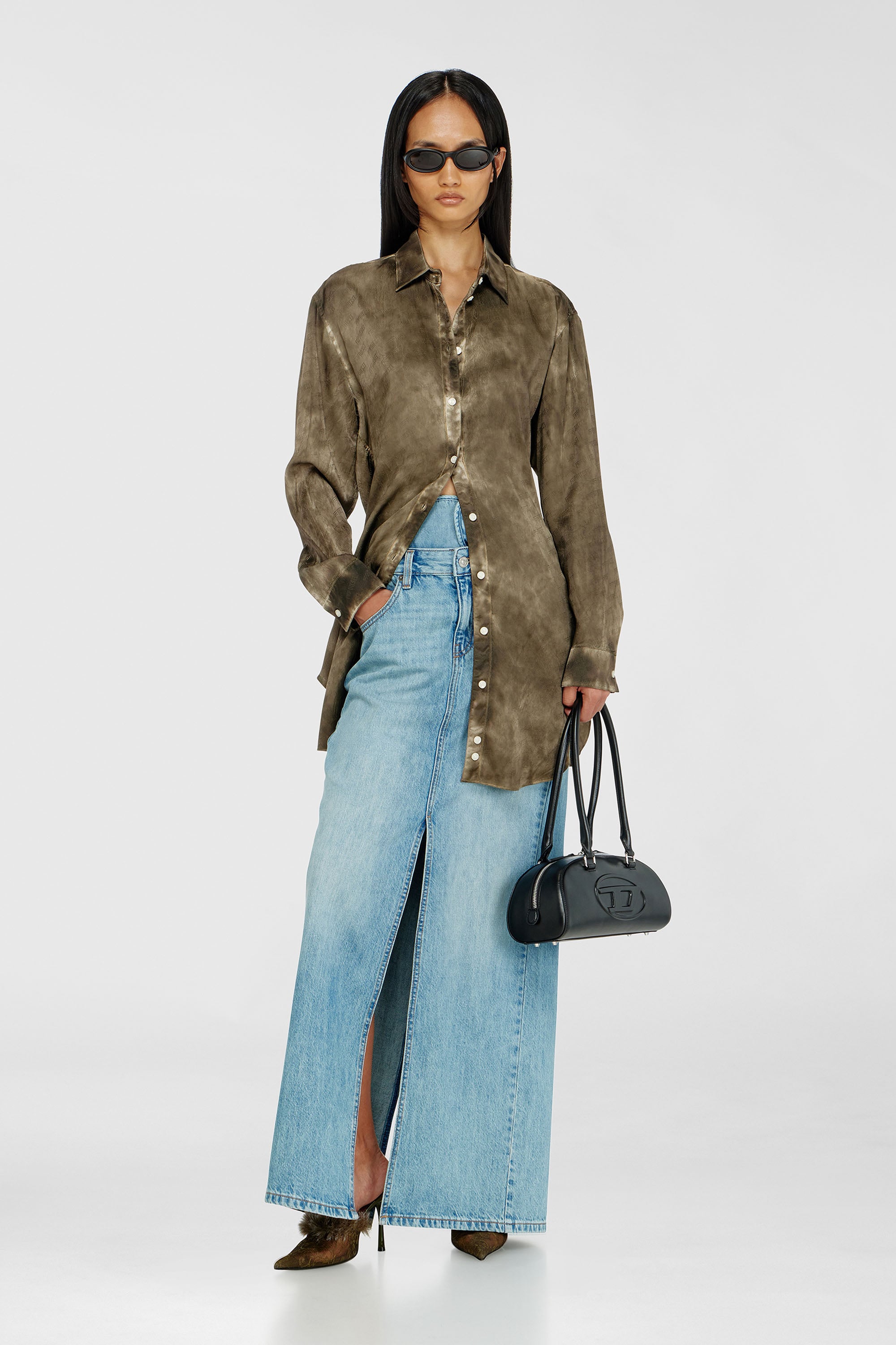 Diesel - C-LAVEL, Female's シャツ in ミリタリーグリーン - 1