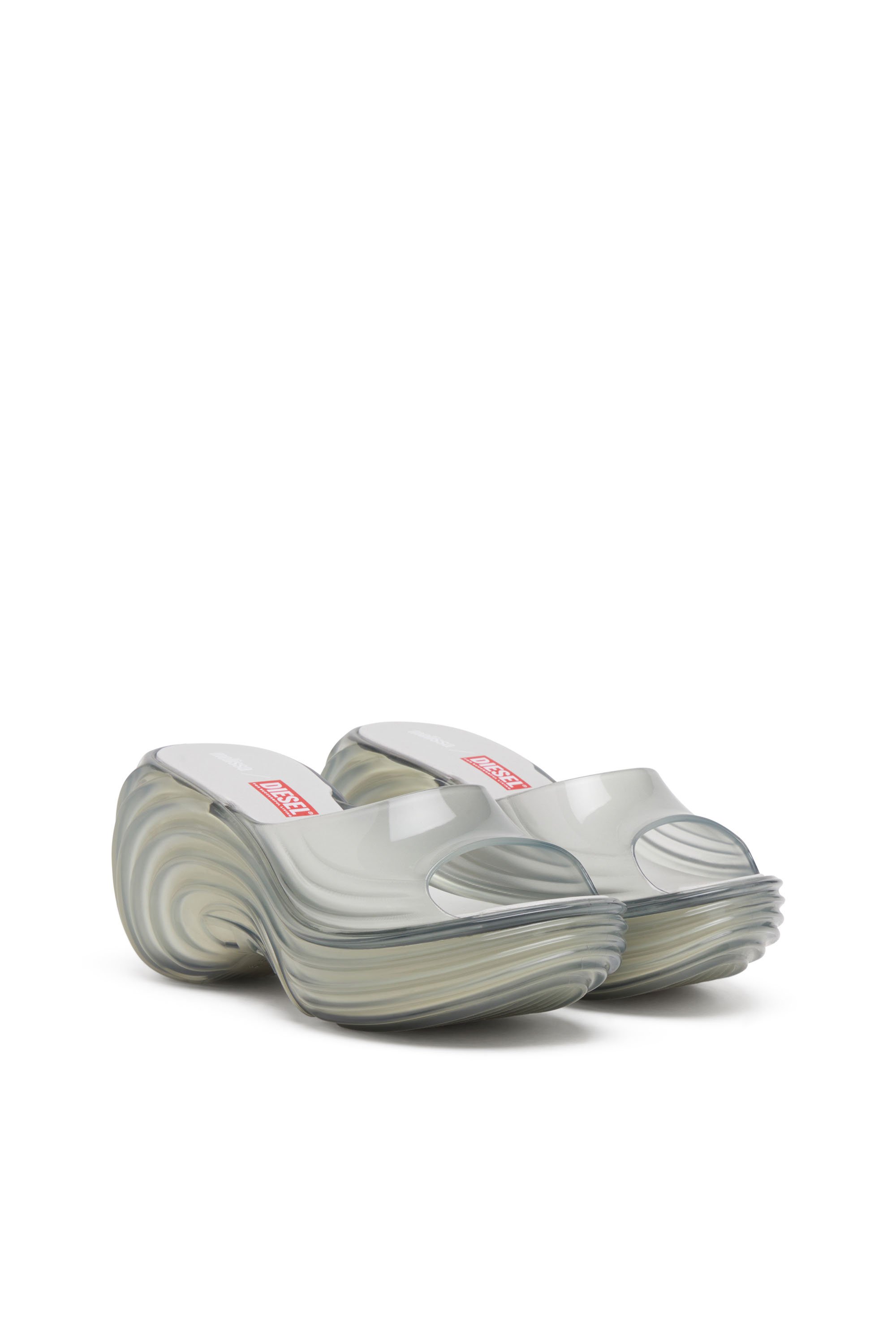 Diesel - MELISSA QUANTUM PLATFORM, Female's Platform mule in Melflex® in ライトグレー - 2