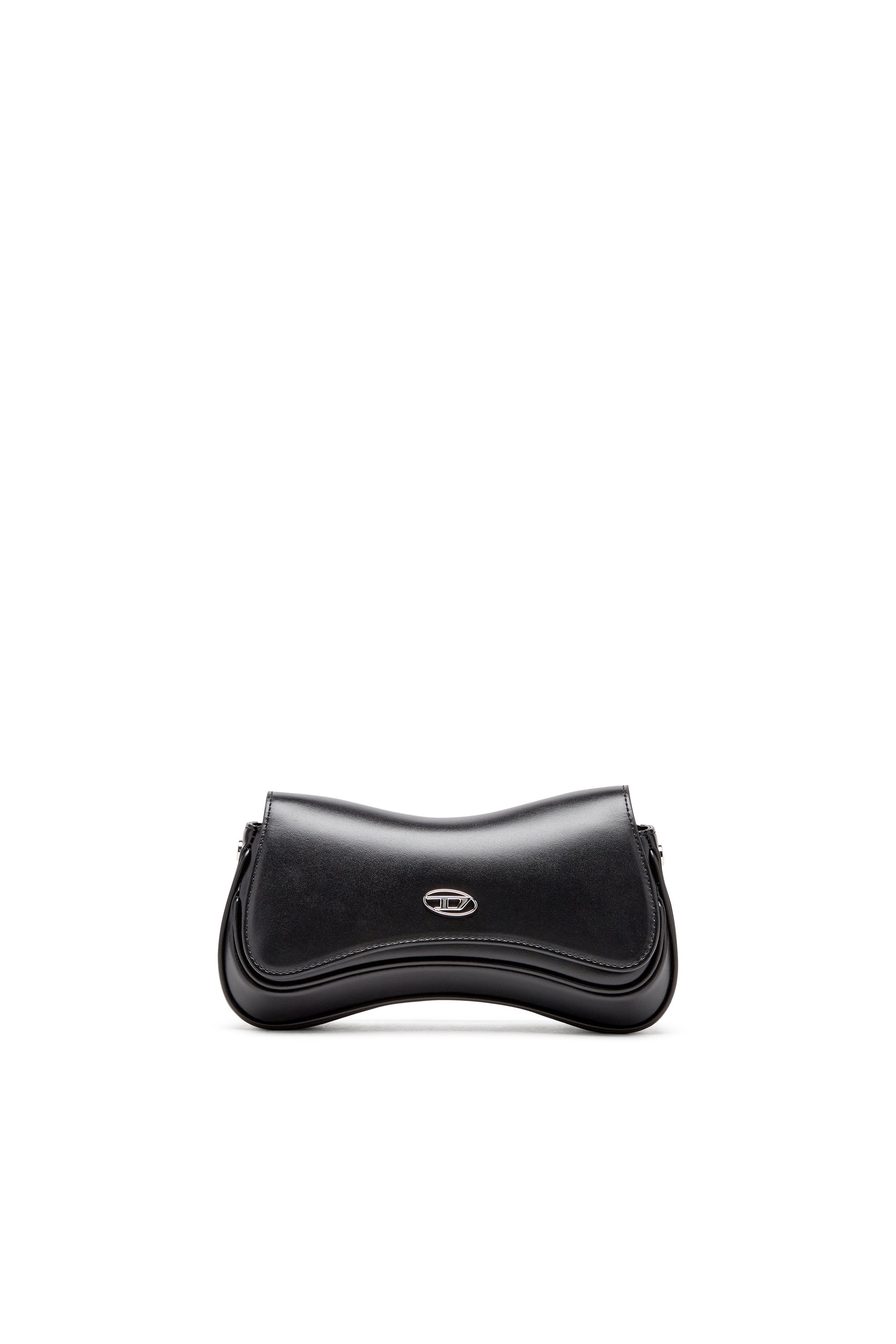 Diesel - PLAY CLUTCH, Female's Play-Semi gloss leather shoulder bag in ブラック - 1