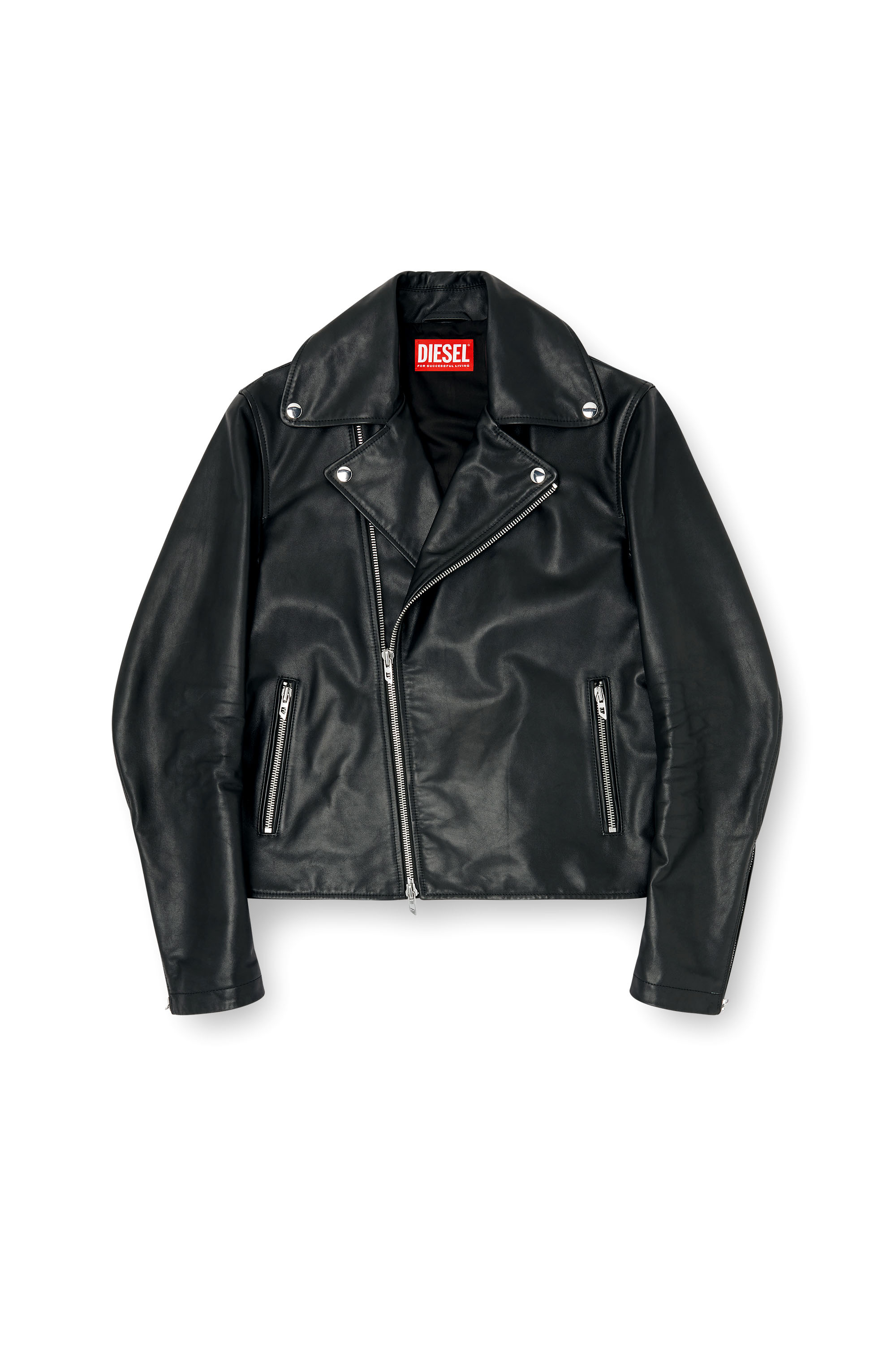 Diesel - L-EO-WRD, Male's ライダースジャケット in ブラック - 3