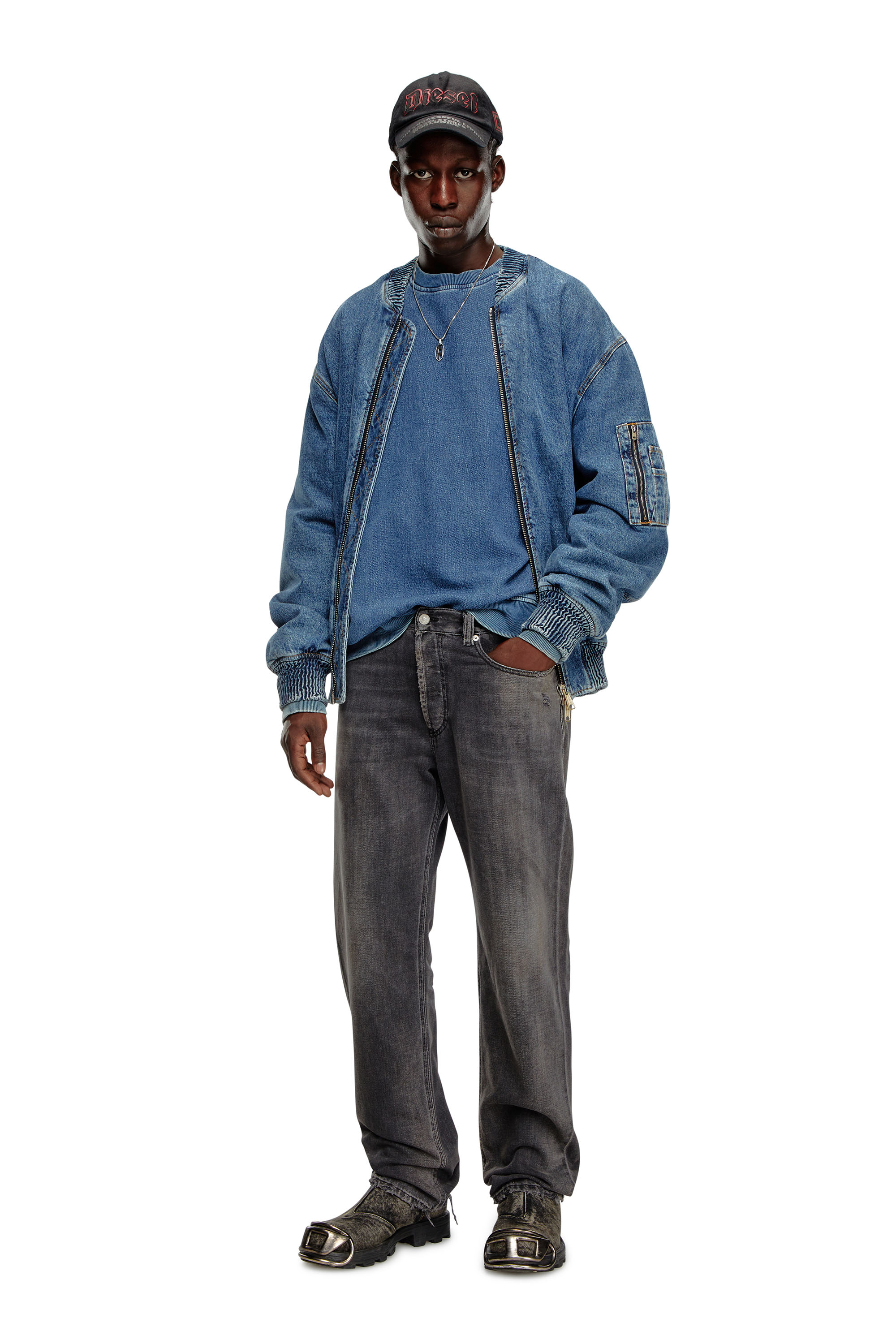 Diesel - Male's Regular Jeans 2024 D-Macs 09K14, ブラック/ダークグレー - 1