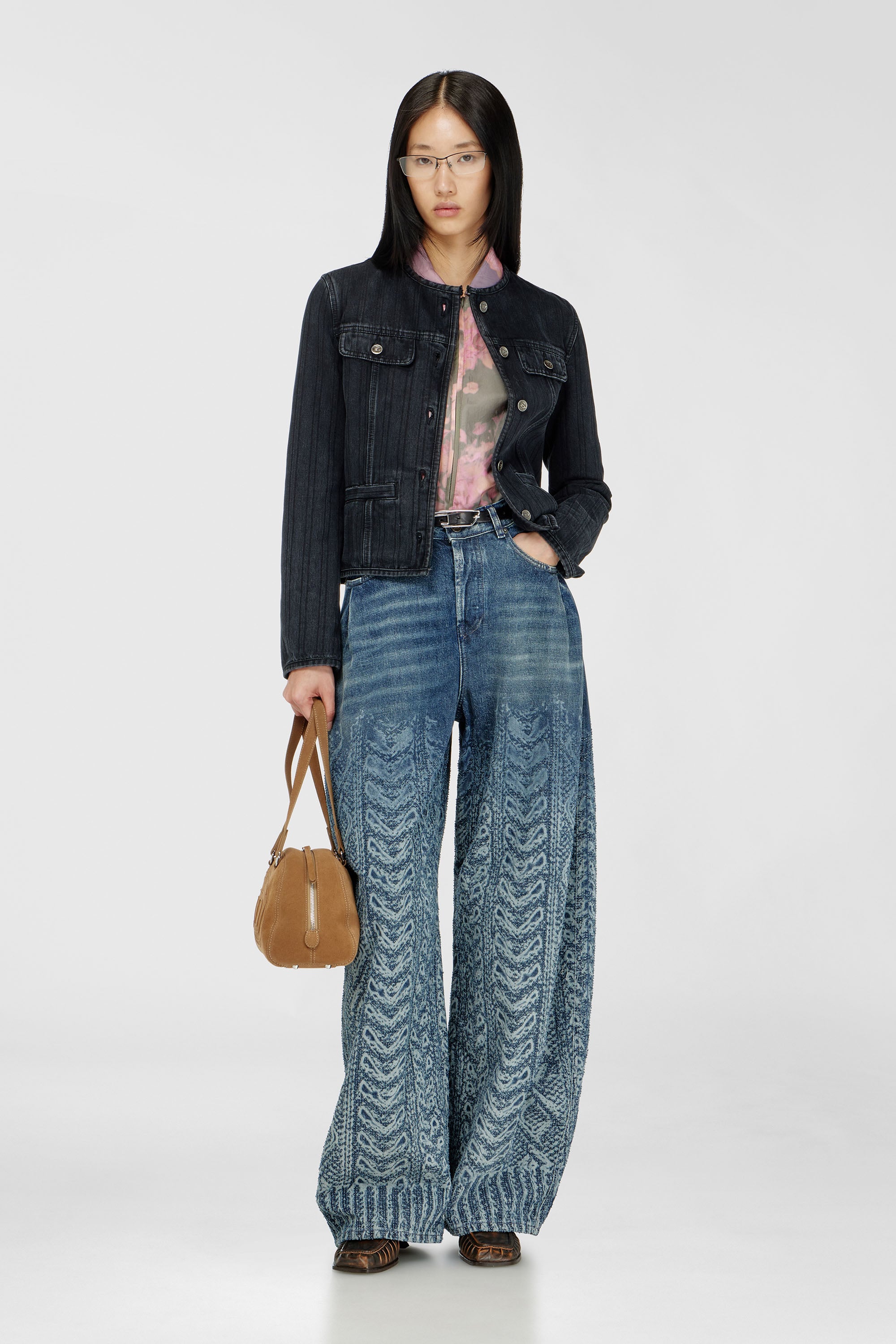 Diesel - Female's Relaxed Jeans 1987 D-Khelz 007EV, ダークブルー - 1