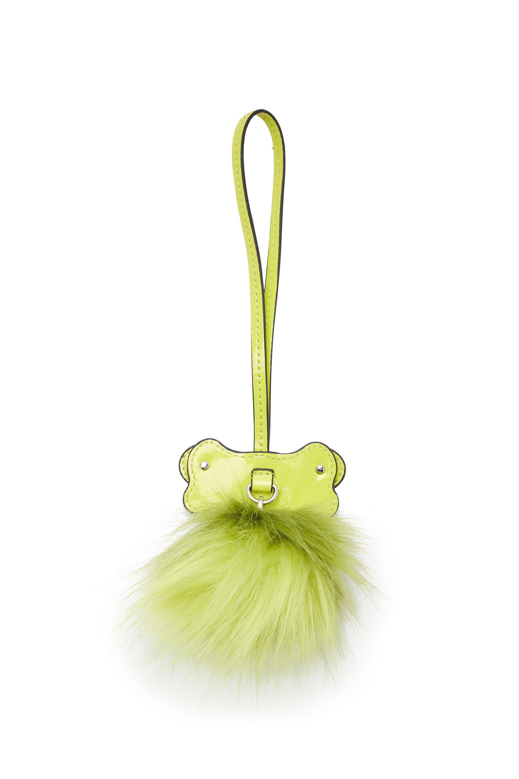 Diesel - FUR CHARMS III, Female's Frog bag charm with fluffy tail in グリーン - 3