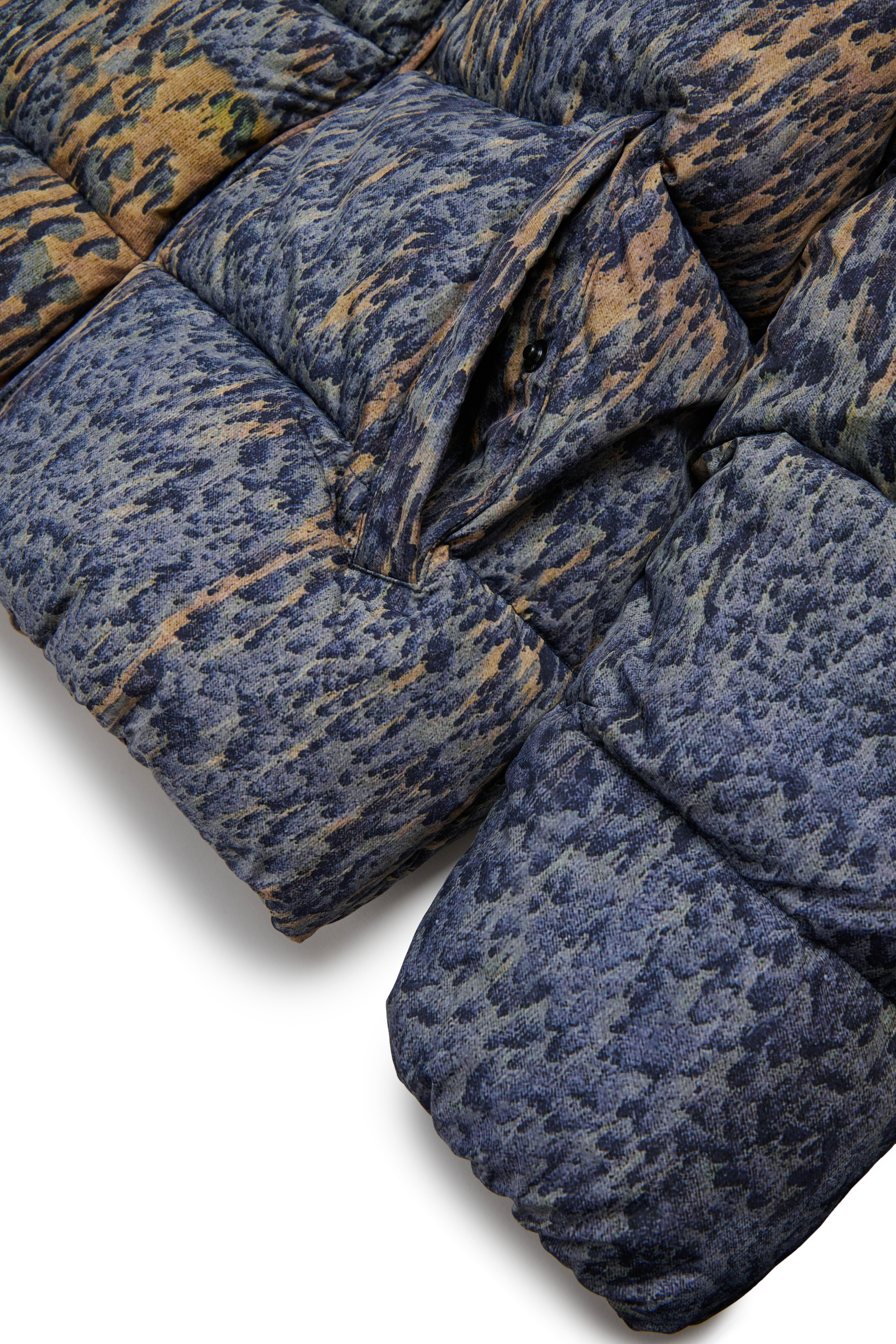 Diesel - JWBOGAERT, Male's パファージャケット in ブルー/ブラウン - 4