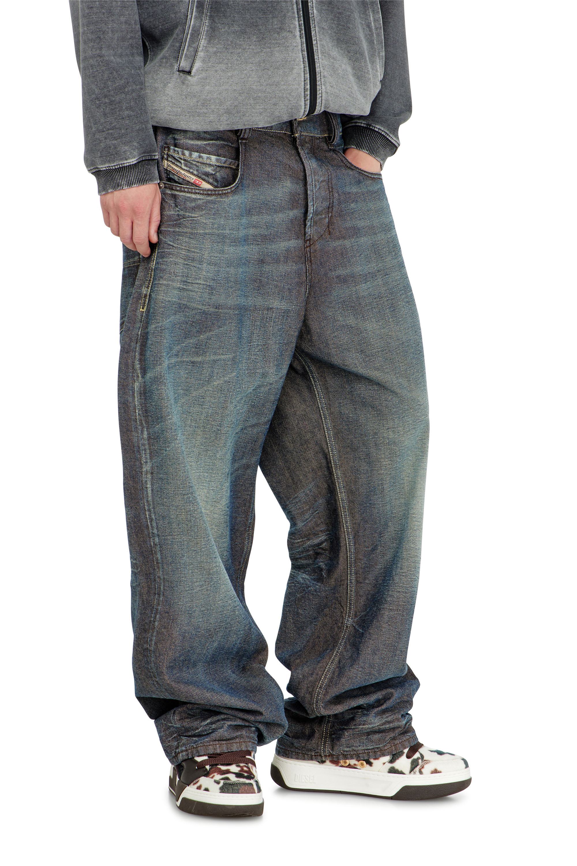 Diesel - Unisex's Relaxed Jeans 1997 D-Enim-M 007EM, ダークブルー - 7