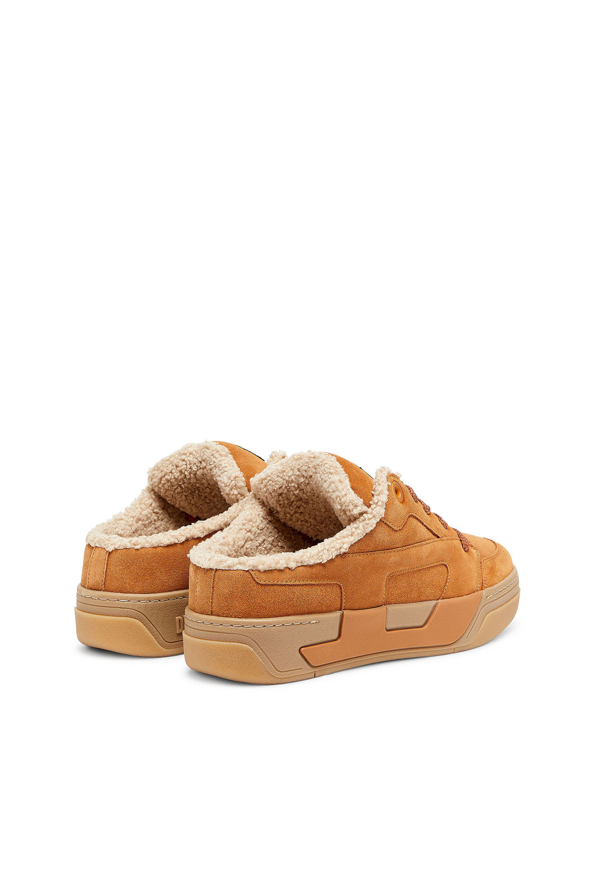 Diesel - S-D-OLLIE MULE W, Female's S-D-Ollie - Sneakers in suede with fluffy lining in ブラウン - 3