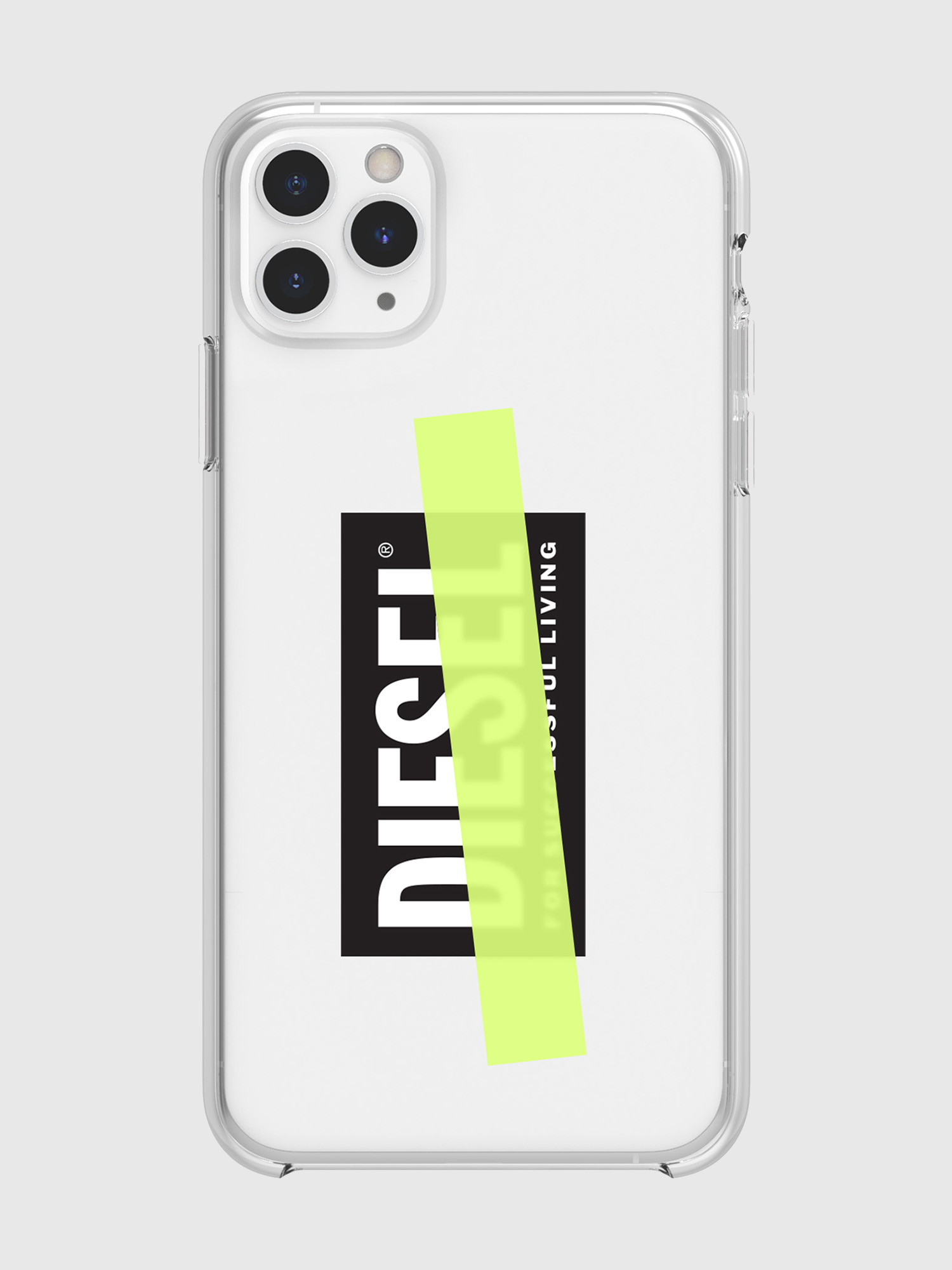 Diesel - DIPH-033-CLYET, Unisex's Printed co-mold case for iPhone 11 Pro Max in ホワイト/イエロー - 3