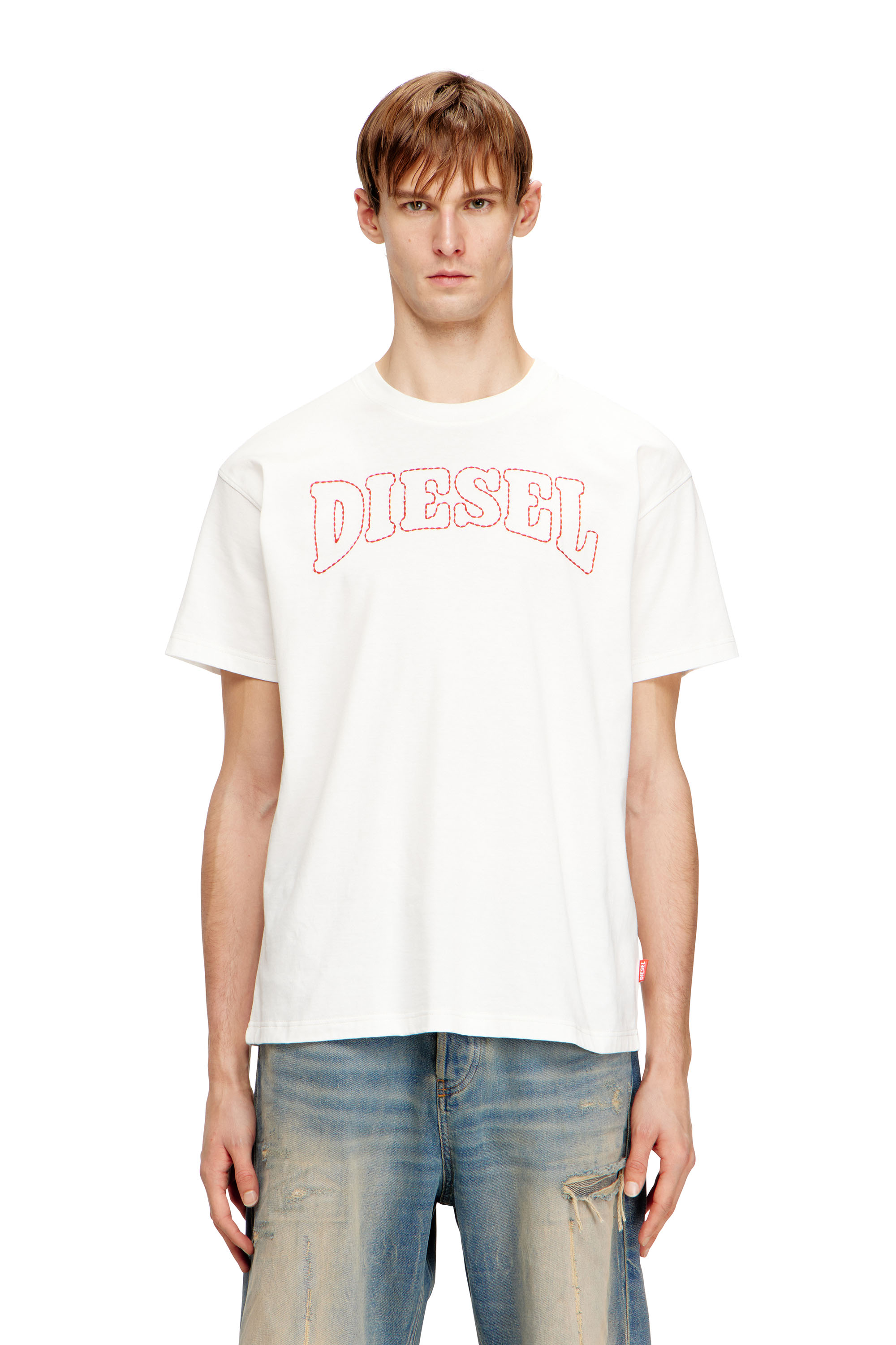Diesel - T-NORM-V10, Male's Tシャツ in ホワイト - 1