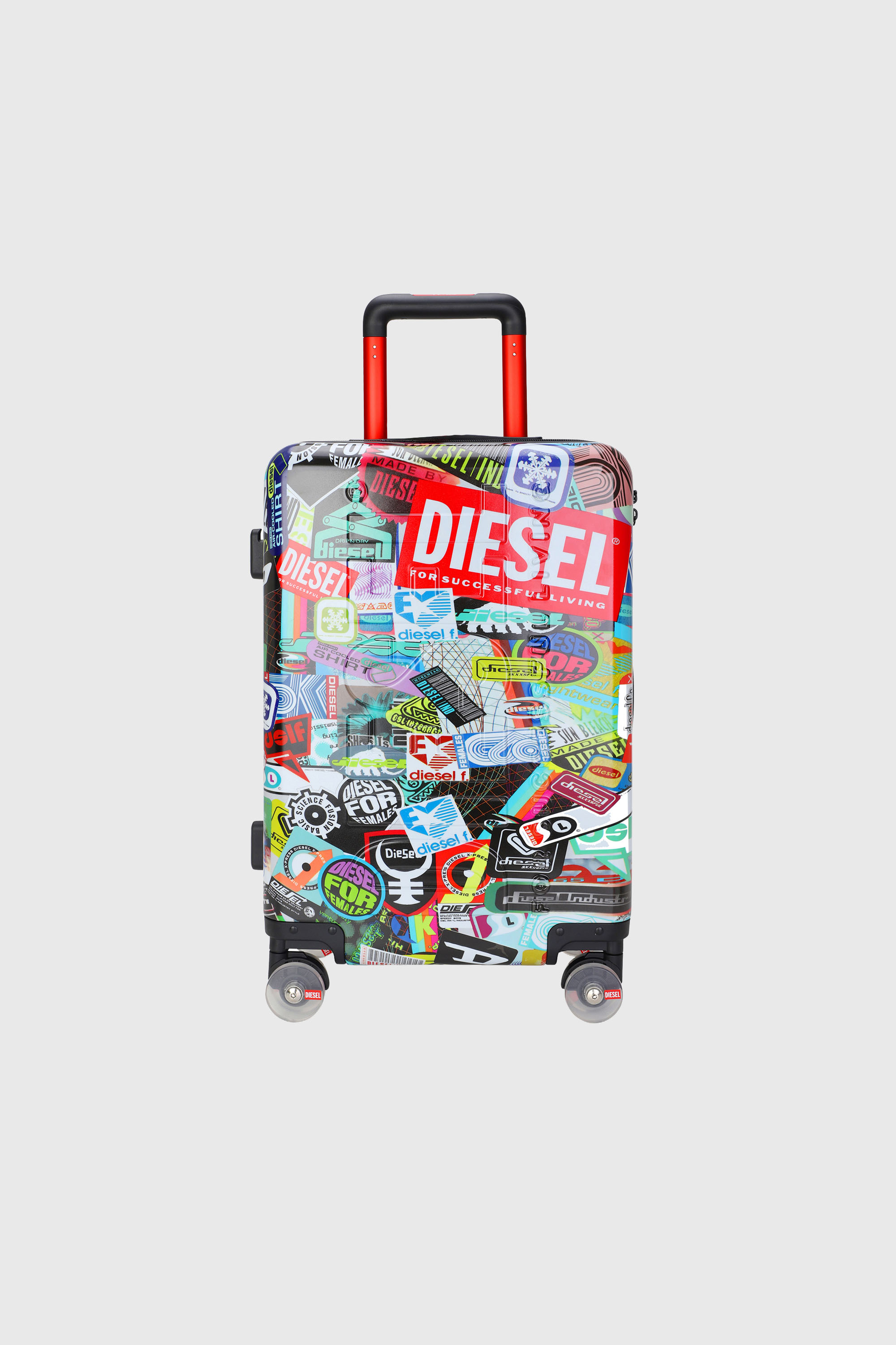 Diesel - DIESEL PC PRINTED TROLLEY-STICKERS- DSL0, Unisex's Sticker style suitcase size S in マルチカラー - 1