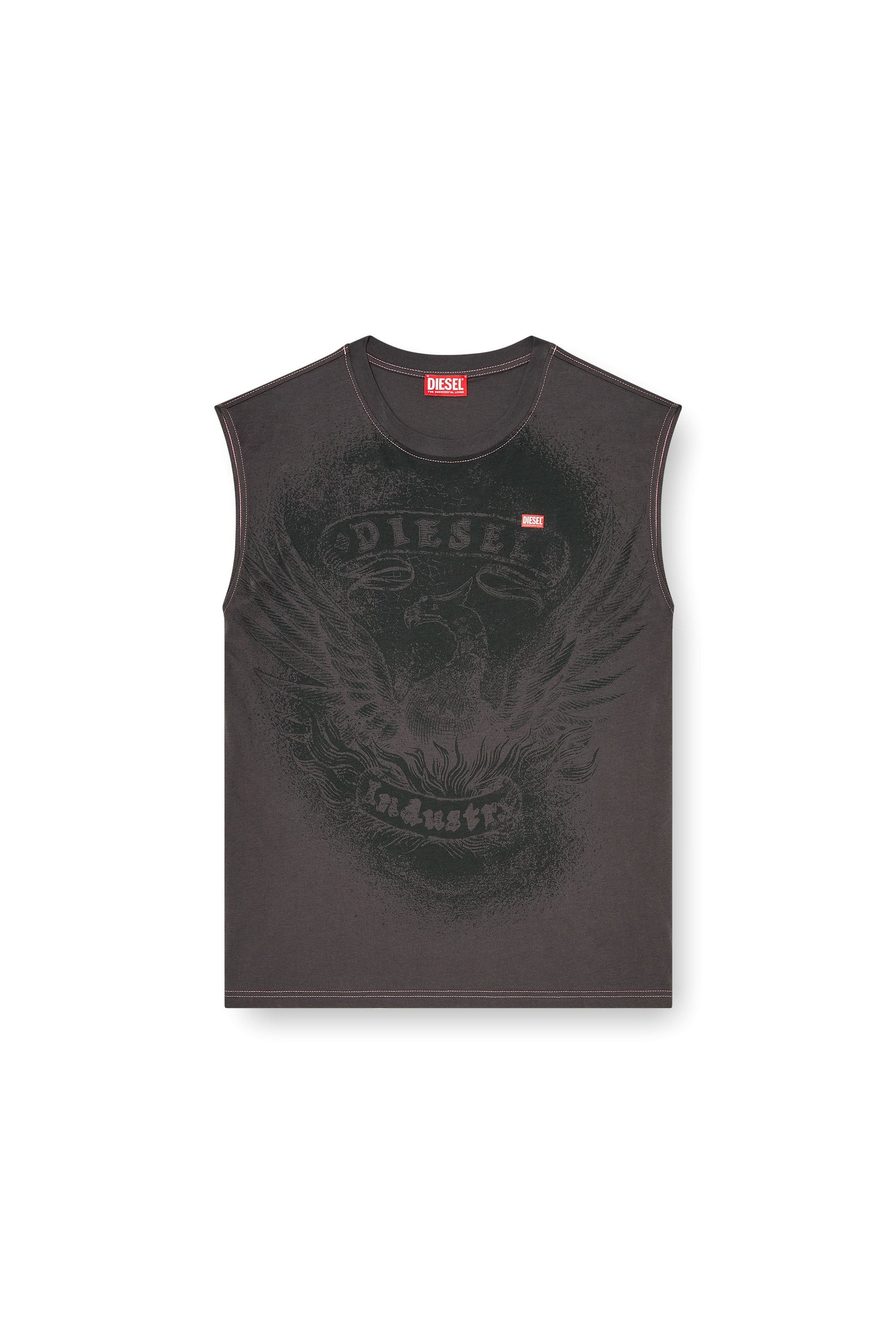 Diesel - T-BOXT-SL-NOTCH, Male's スリーブレストップ in ダークグレー - 3