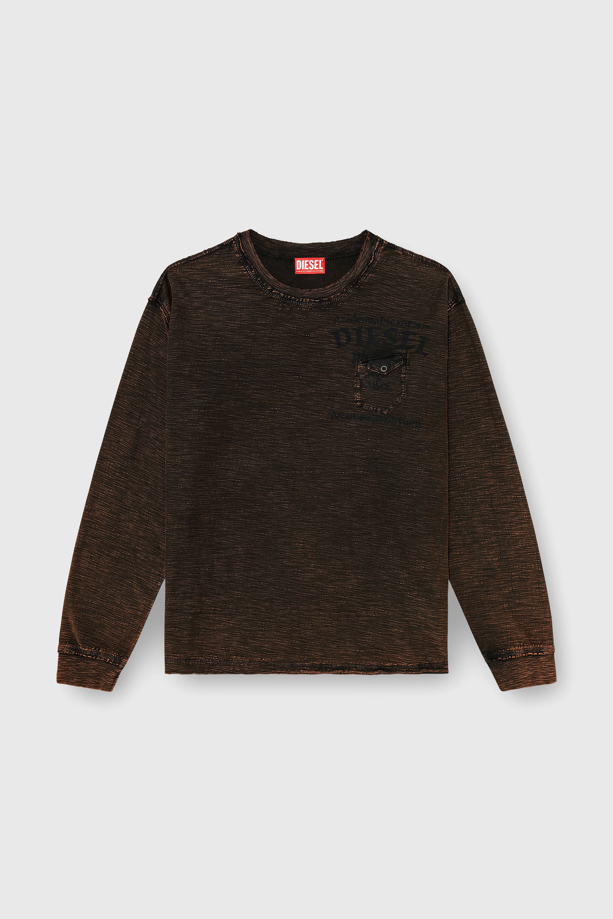 Diesel - T-ARDY-LS, Male's 長袖Tシャツ in ブラウン - 2