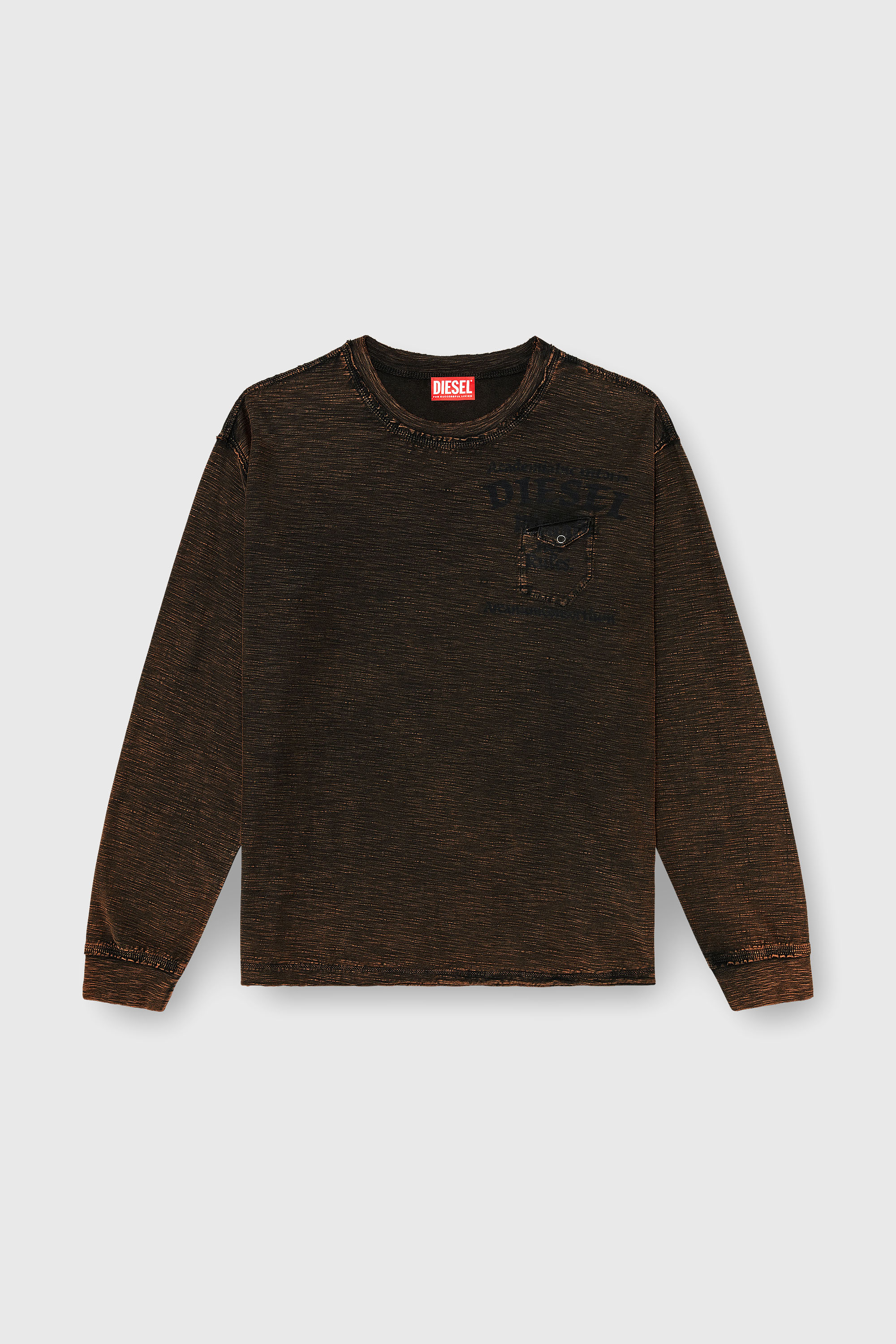 Diesel - T-ARDY-LS, Male's 長袖Tシャツ in ブラウン - 2