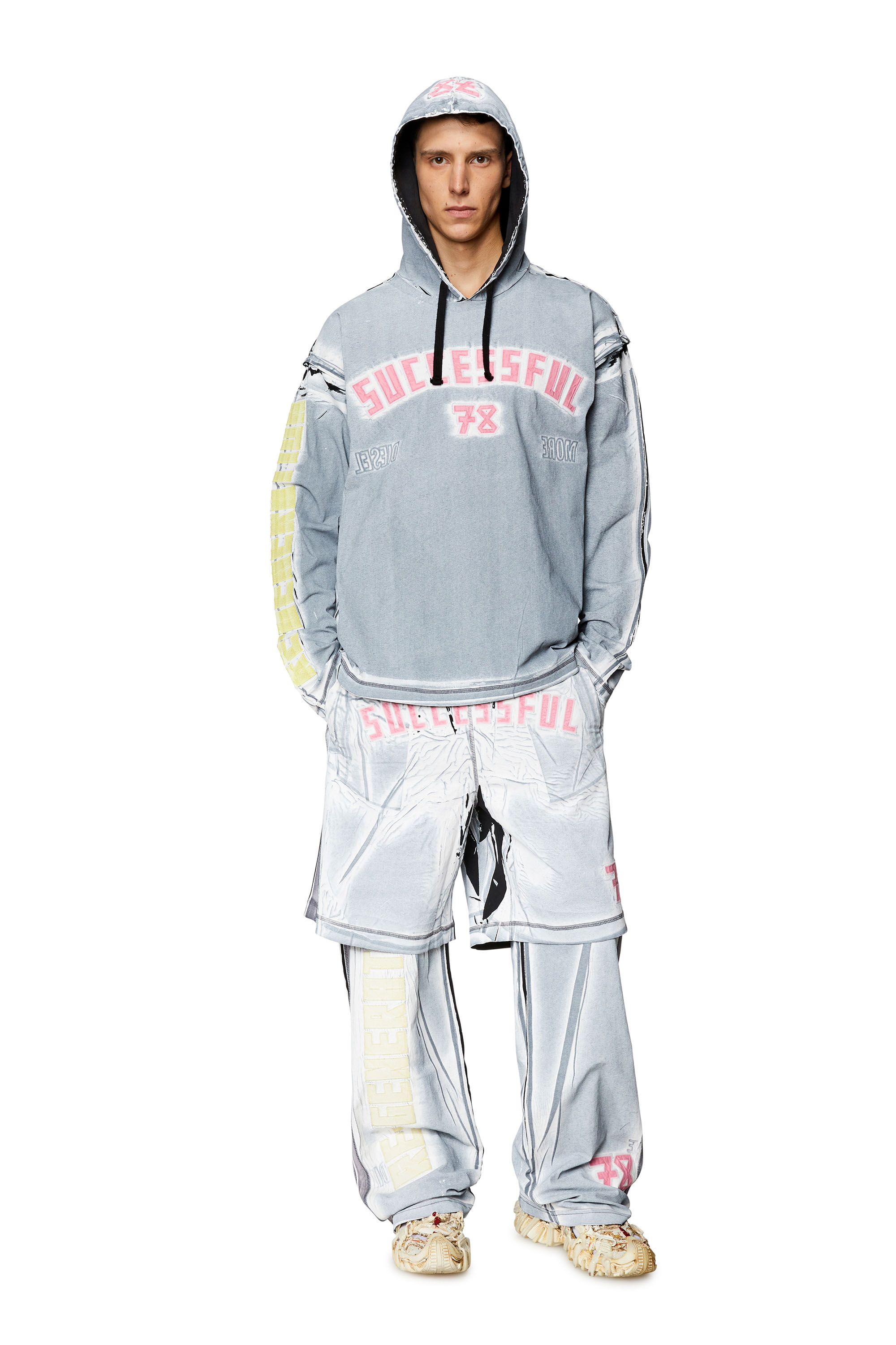 Diesel - T-NABEL-HOOD-LS, ブラック/ブルー - Image 4
