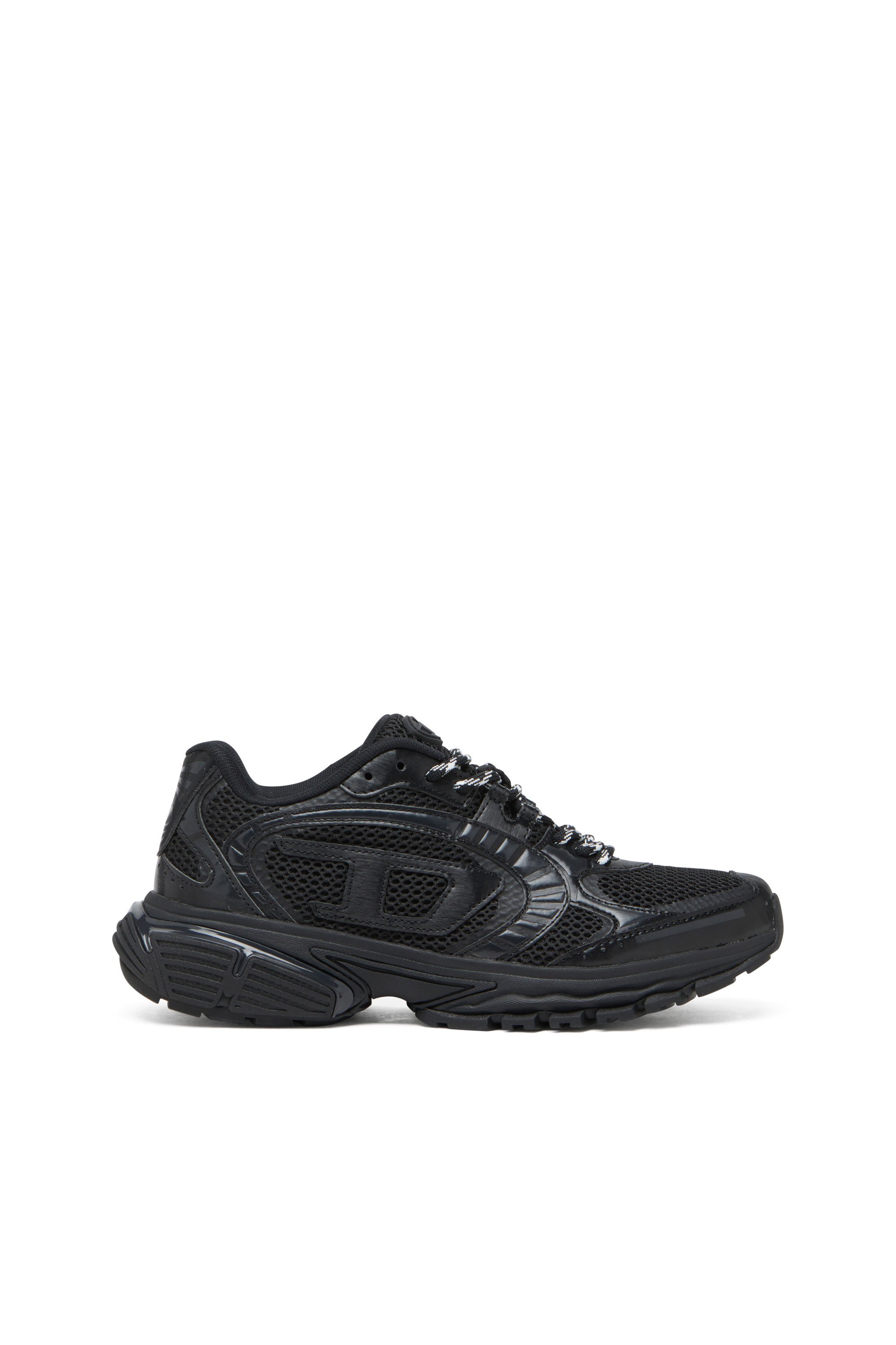 Diesel - S-PRO-V-DENSE LOW W, Female's S-Pro-V-Dense-Monochrome mesh sneakers with Oval D logo in ブラック - 1