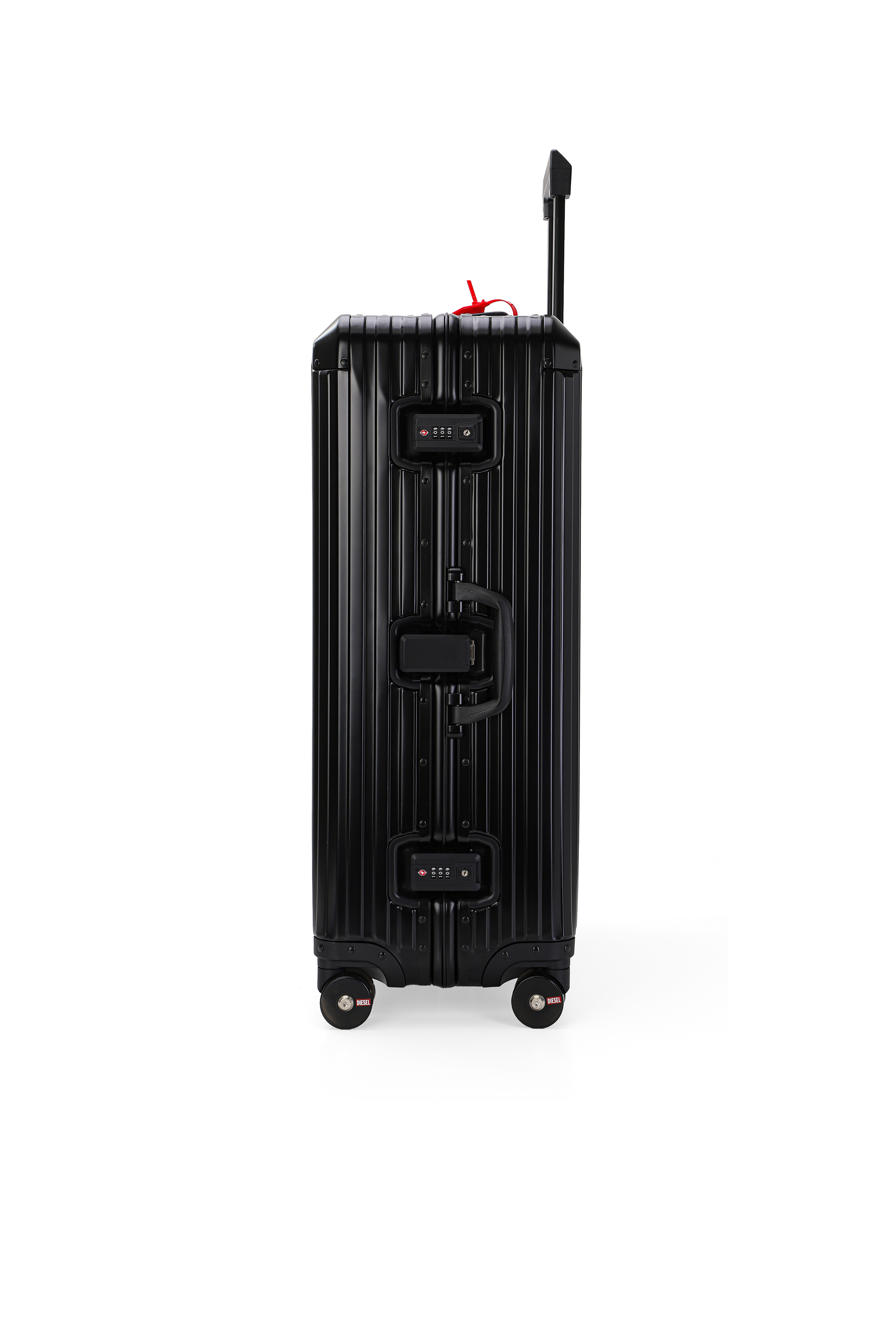Diesel - DIESEL ALUMINUM TROLLEY- DSL002, Unisex's Aluminum Carry-On Luggage 28" in ブラック - 3