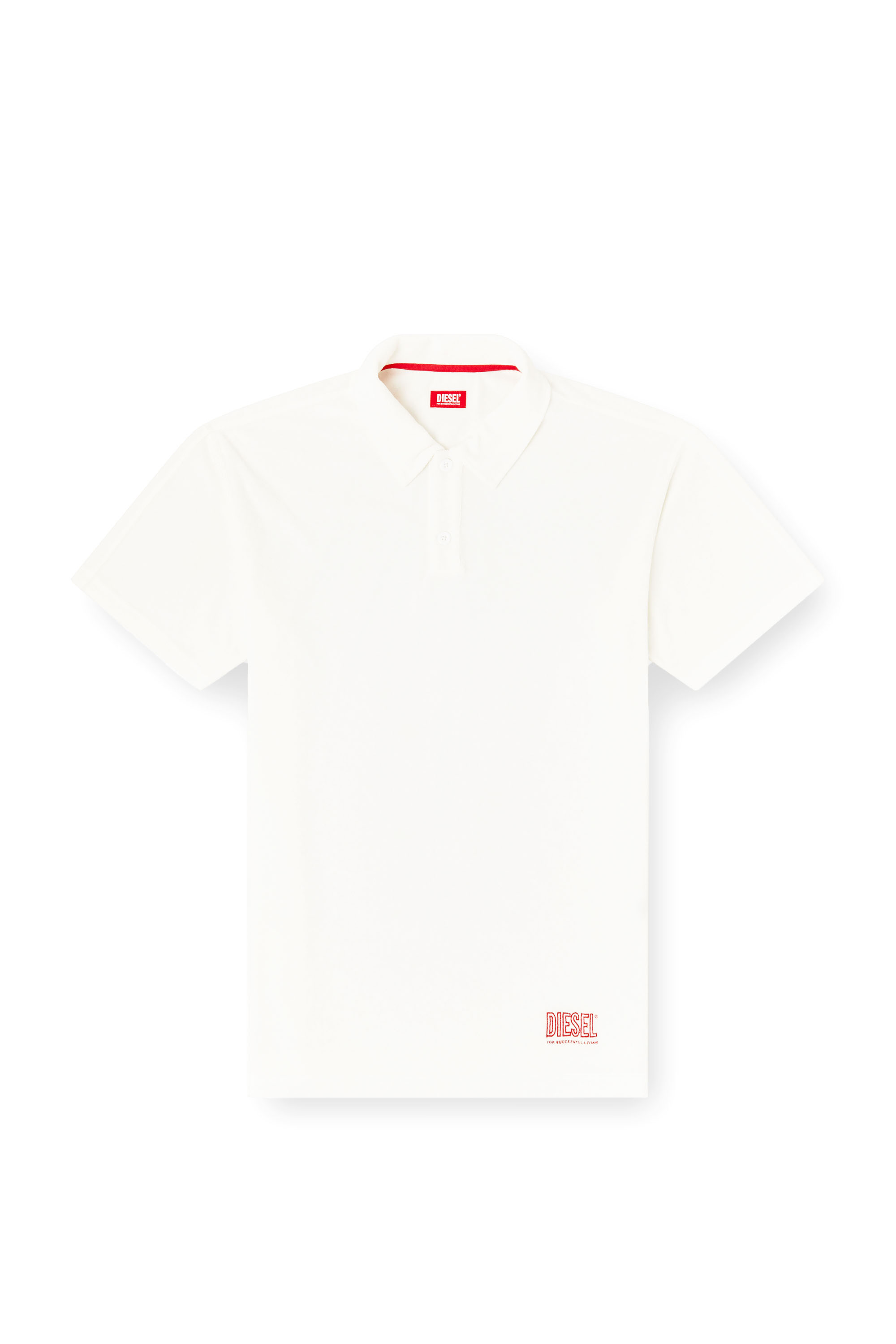 Diesel - JOSHUA-D-CORE, Male's Towelling cotton polo shirt in ホワイト - 4