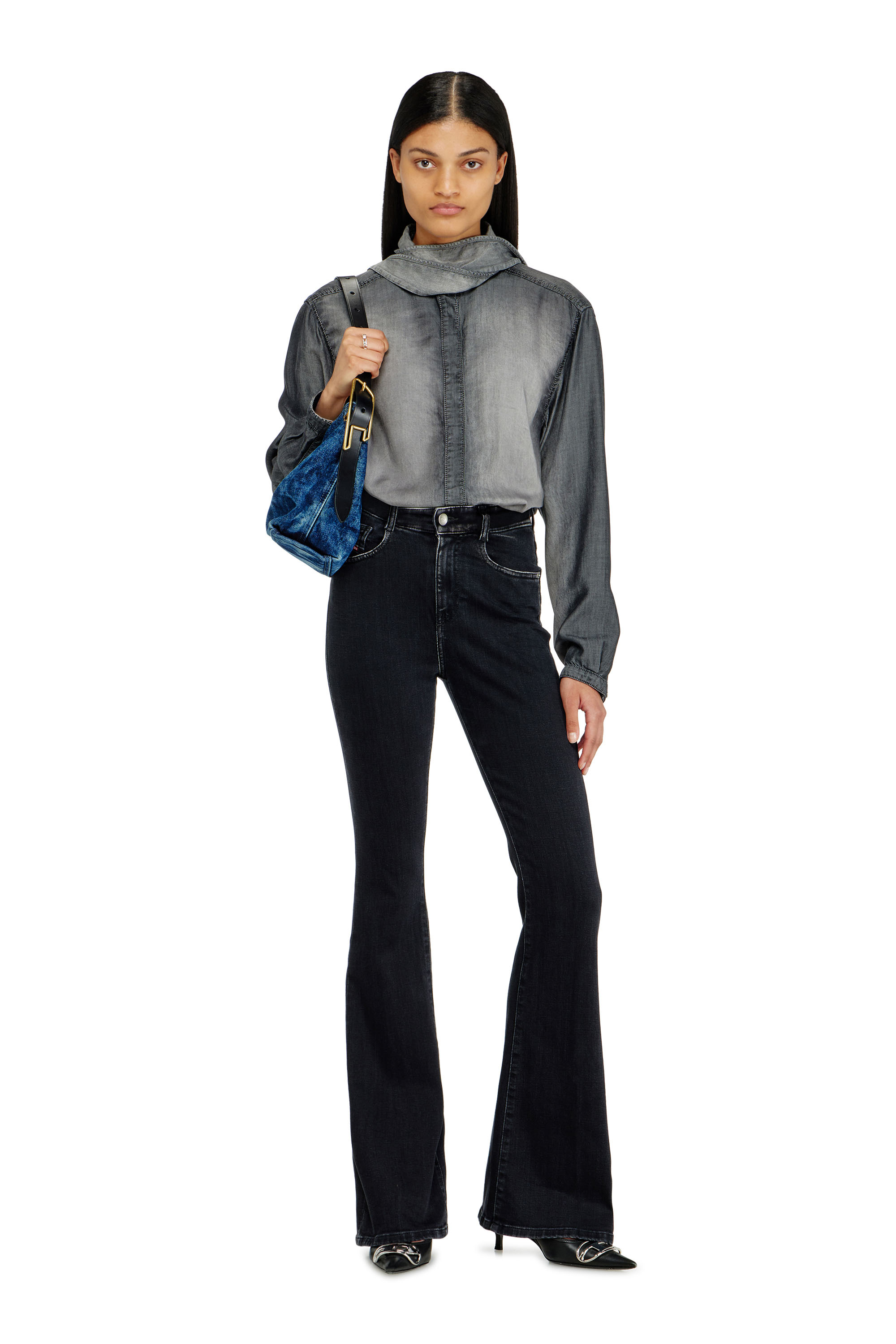 Diesel - D-LINE SHOULDER, Female's ショルダーバッグ in ミディアムブルー - 1