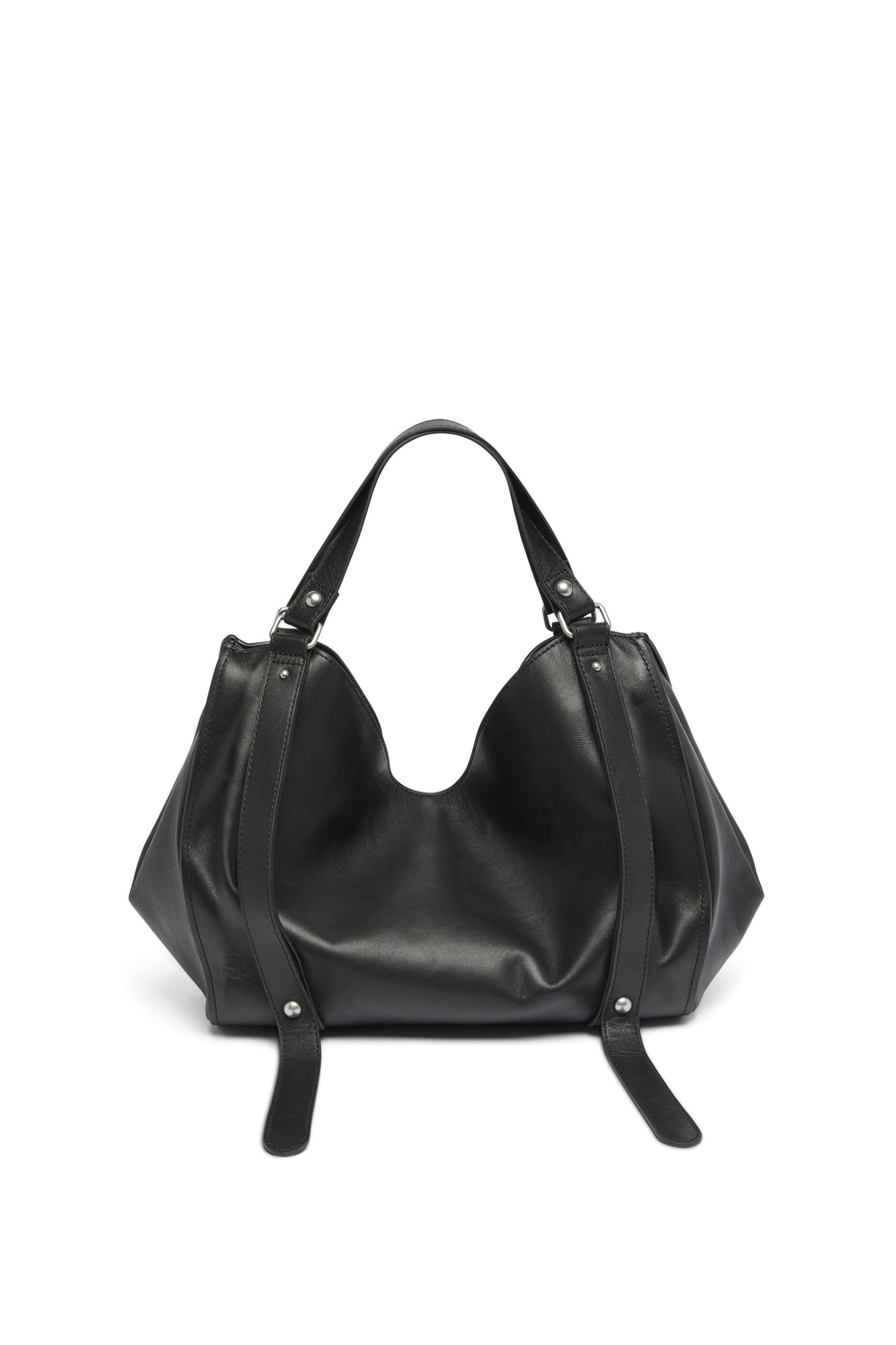 Diesel - D-ONE TOPHANDLE M, Unisex's D-One-Medium top-handle bag in treated leather in ブラック - 2