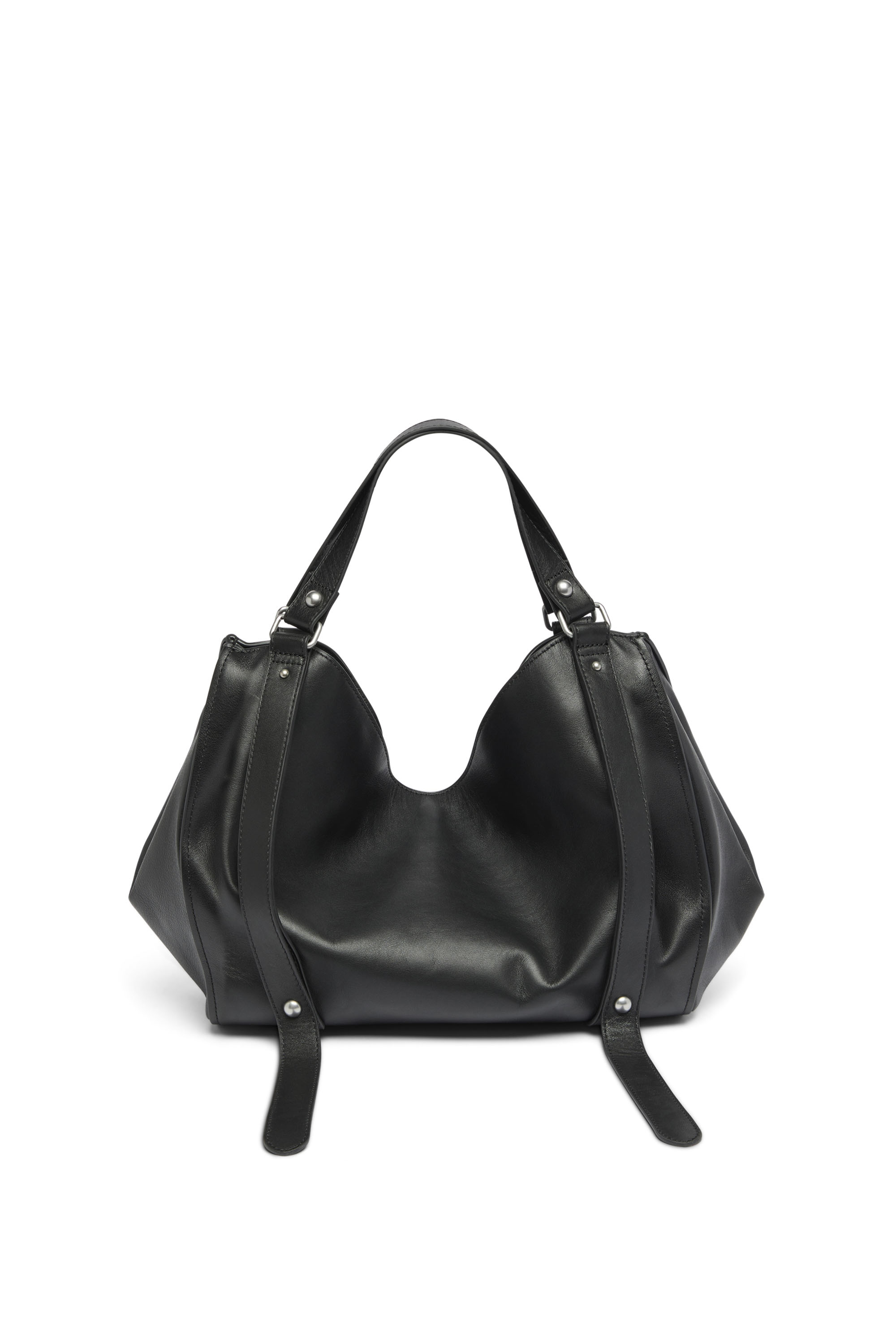 Diesel - D-ONE TOPHANDLE M, Unisex's D-One-Medium top-handle bag in treated leather in ブラック - 2