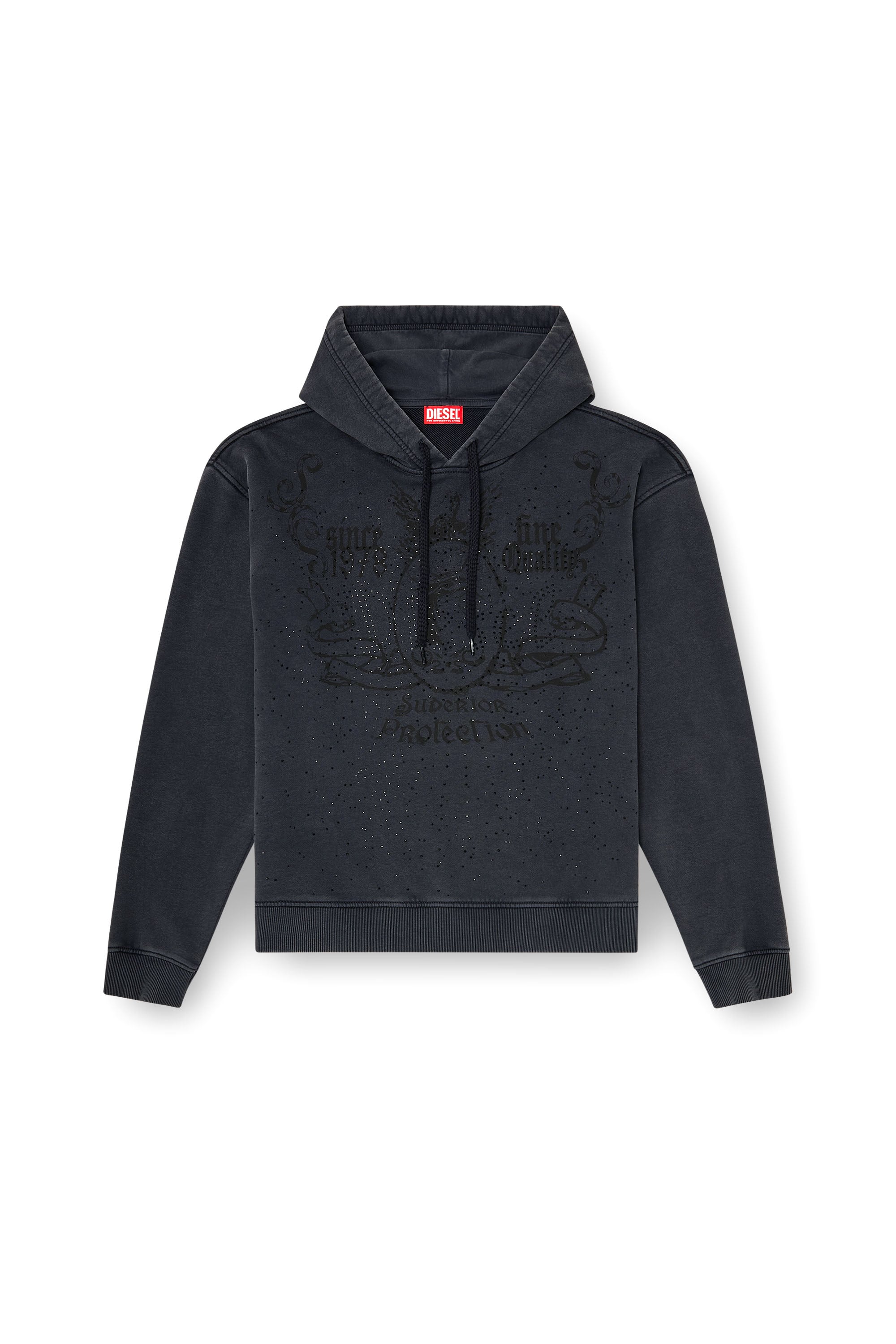 Diesel - S-NORM-HOOD-AA3, Male's プルオーバーパーカー in ダークグレー - 3
