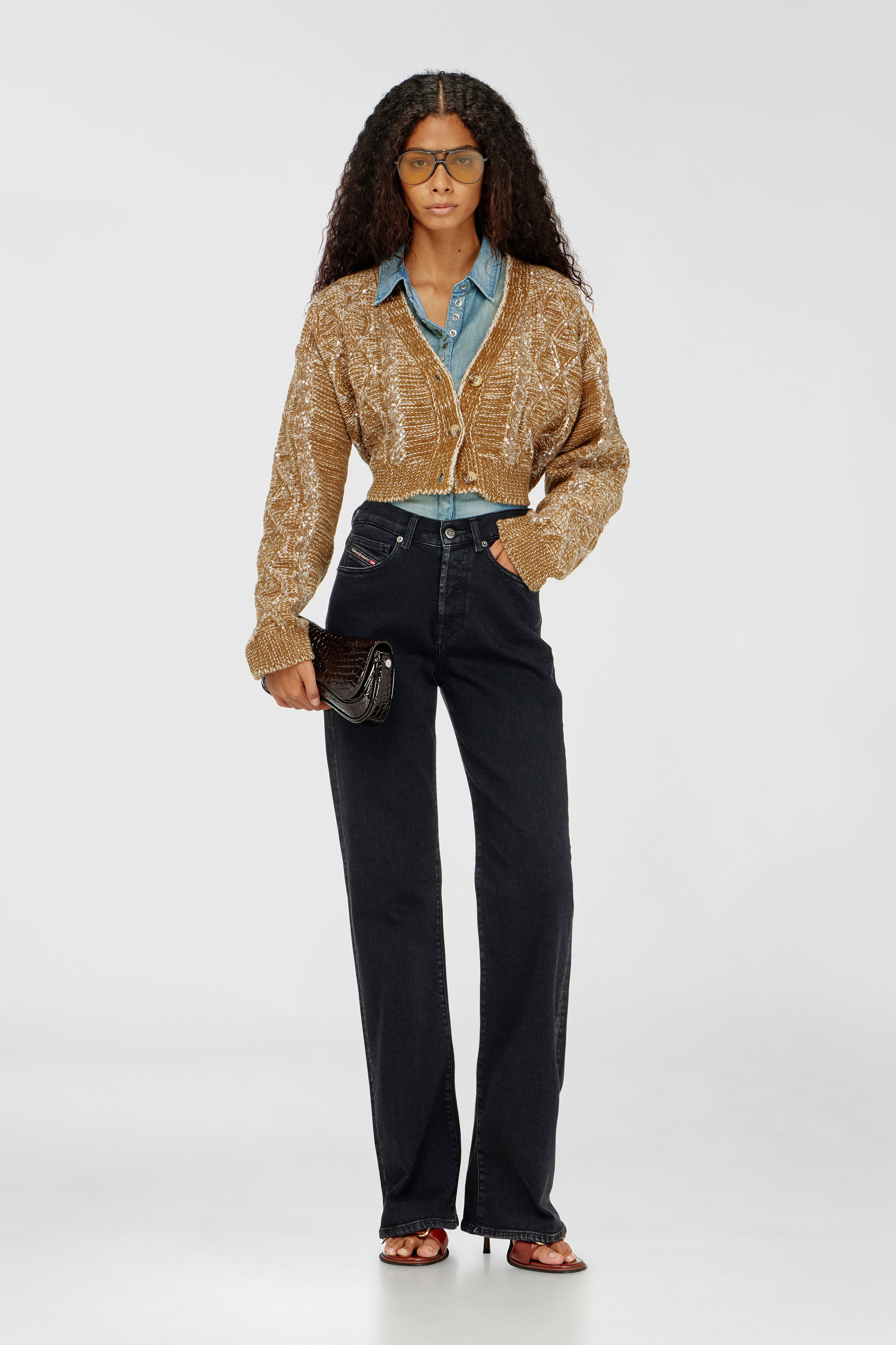 Diesel - Female's Regular Jeans 1971 D-Sent 09N89, ブラック/ダークグレー - 1