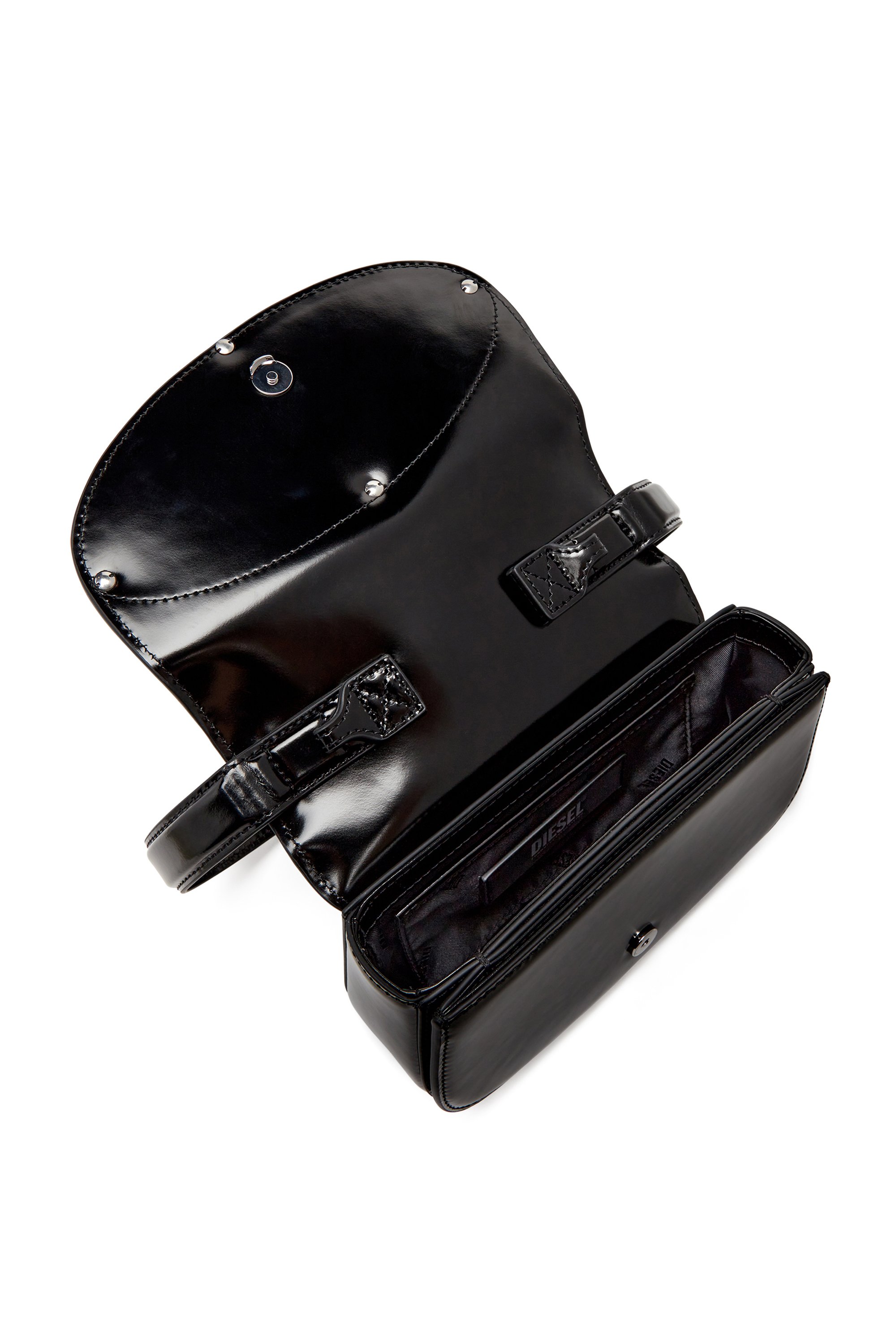 Diesel - 1DR, Female's 1DR-Iconic shoulder bag in mirror leather in ブラック - 4