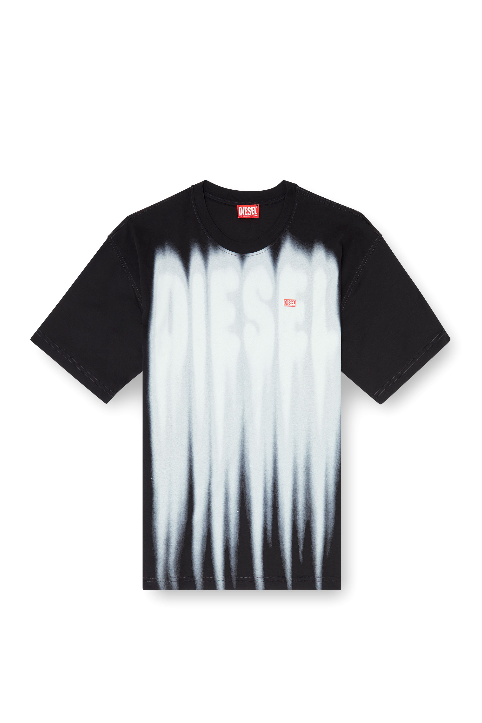 Diesel - T-BOXT-AA1, Male's Tシャツ in ホワイト/ブラック - 2