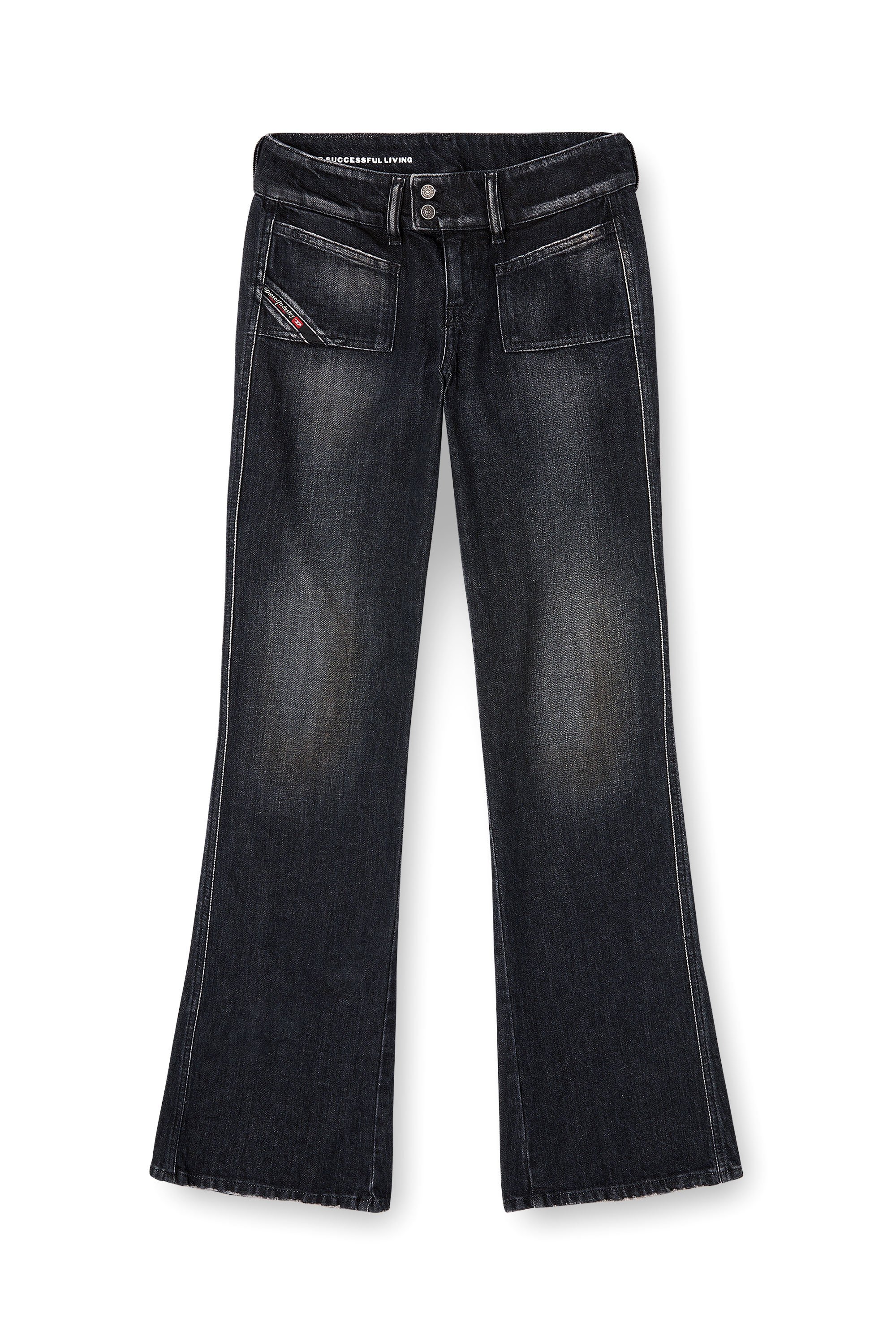 Diesel - Female's Bootcut Jeans D-Hush 09N50, ブラック/ダークグレー - 3